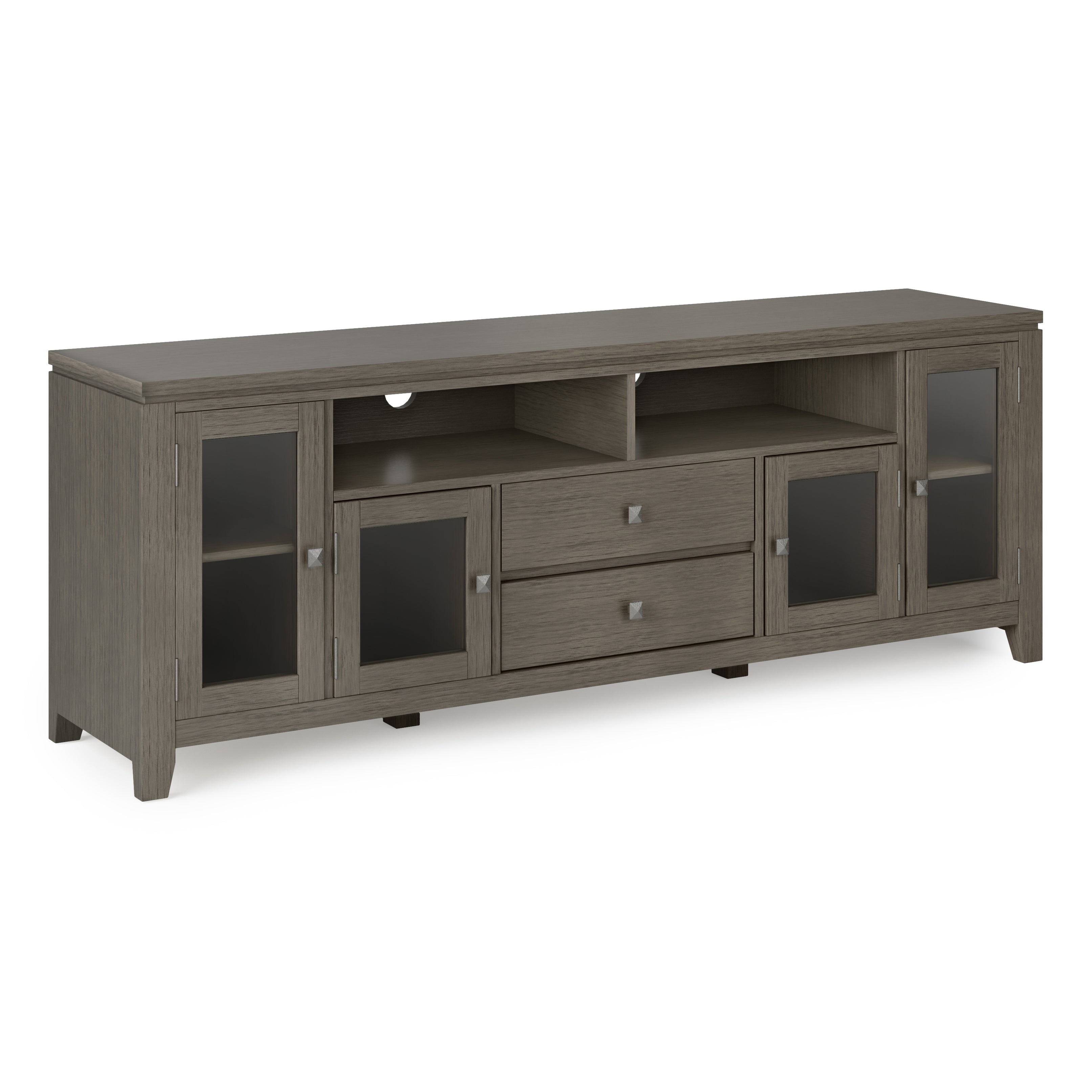 Cosmopolitan - 72" Wide TV Media Stand - Farmhouse Grey--1