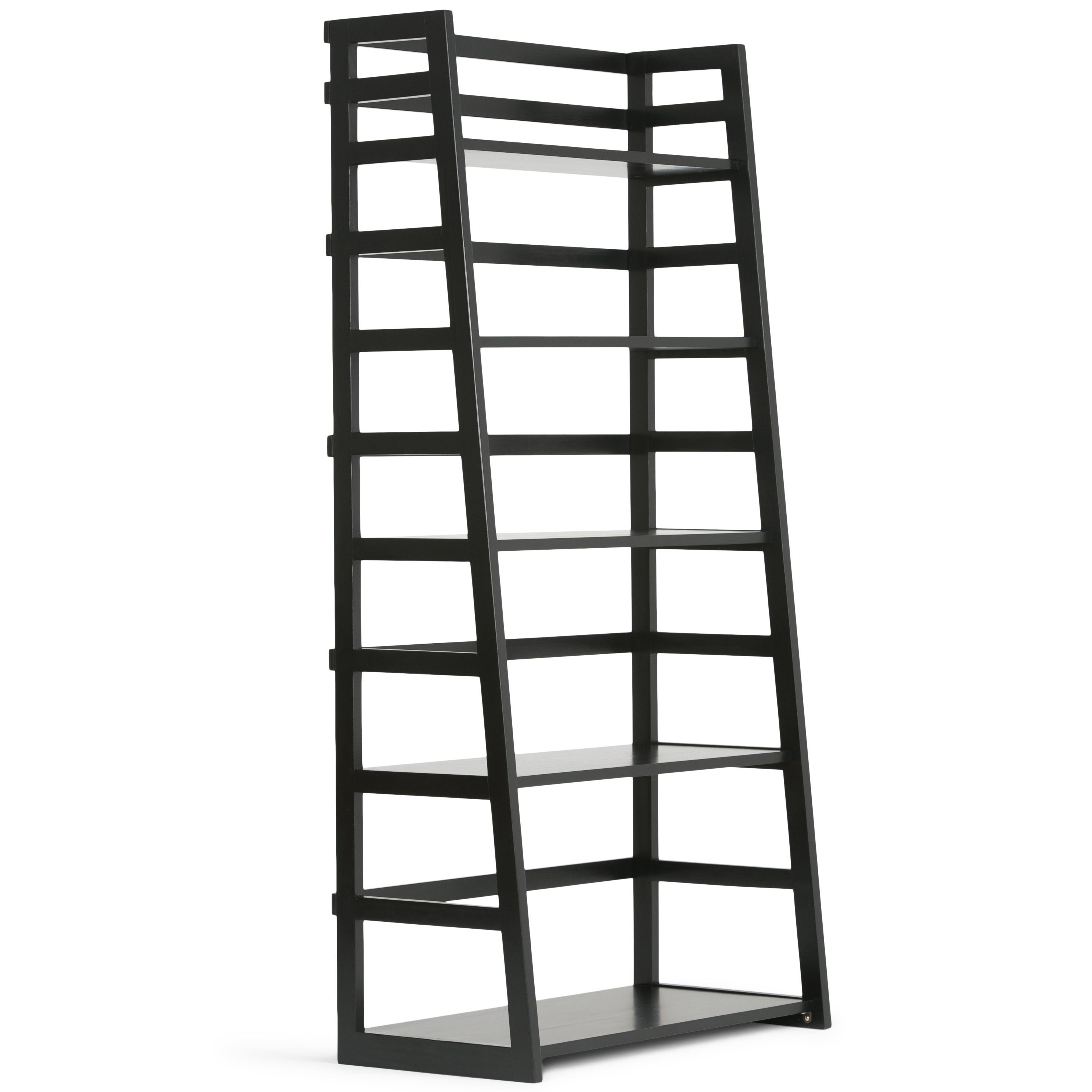 Acadian - Ladder Shelf Bookcase - Black--1