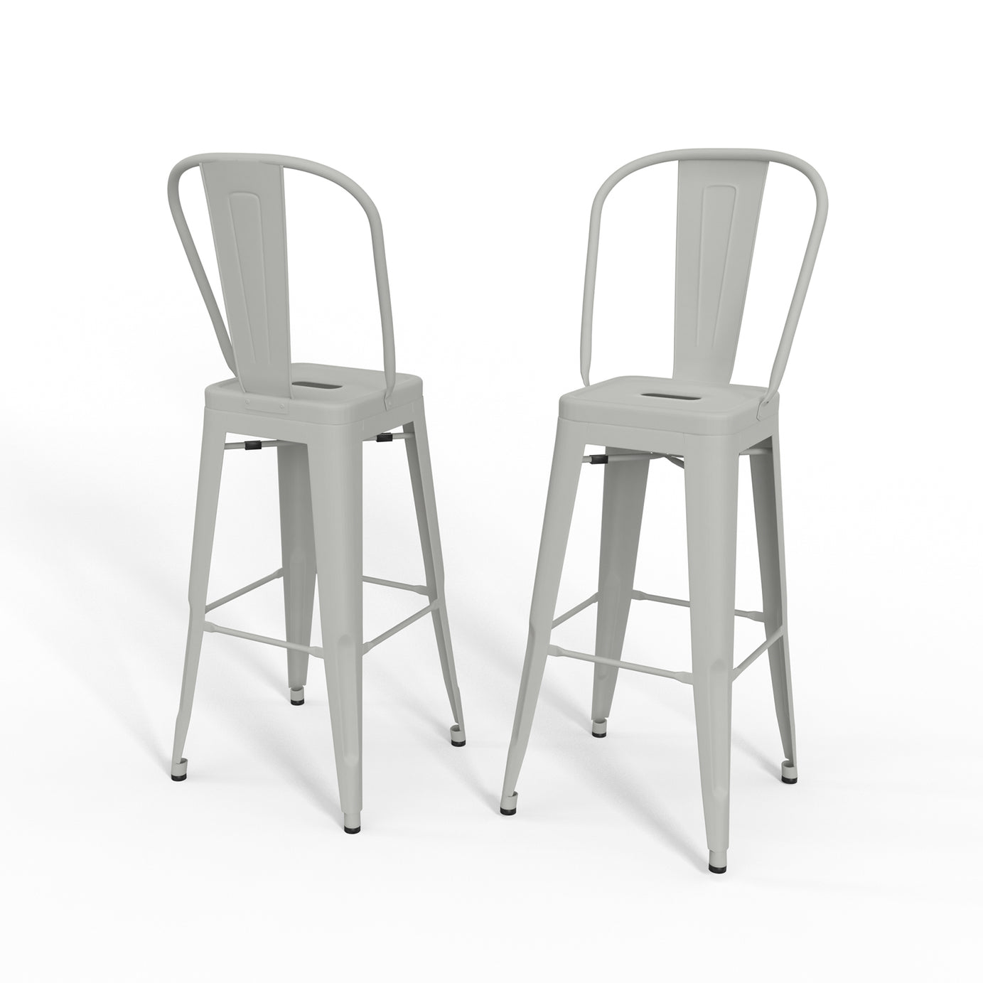 Fletcher - 30" Metal Bar Stool (Set of 2) - White--1