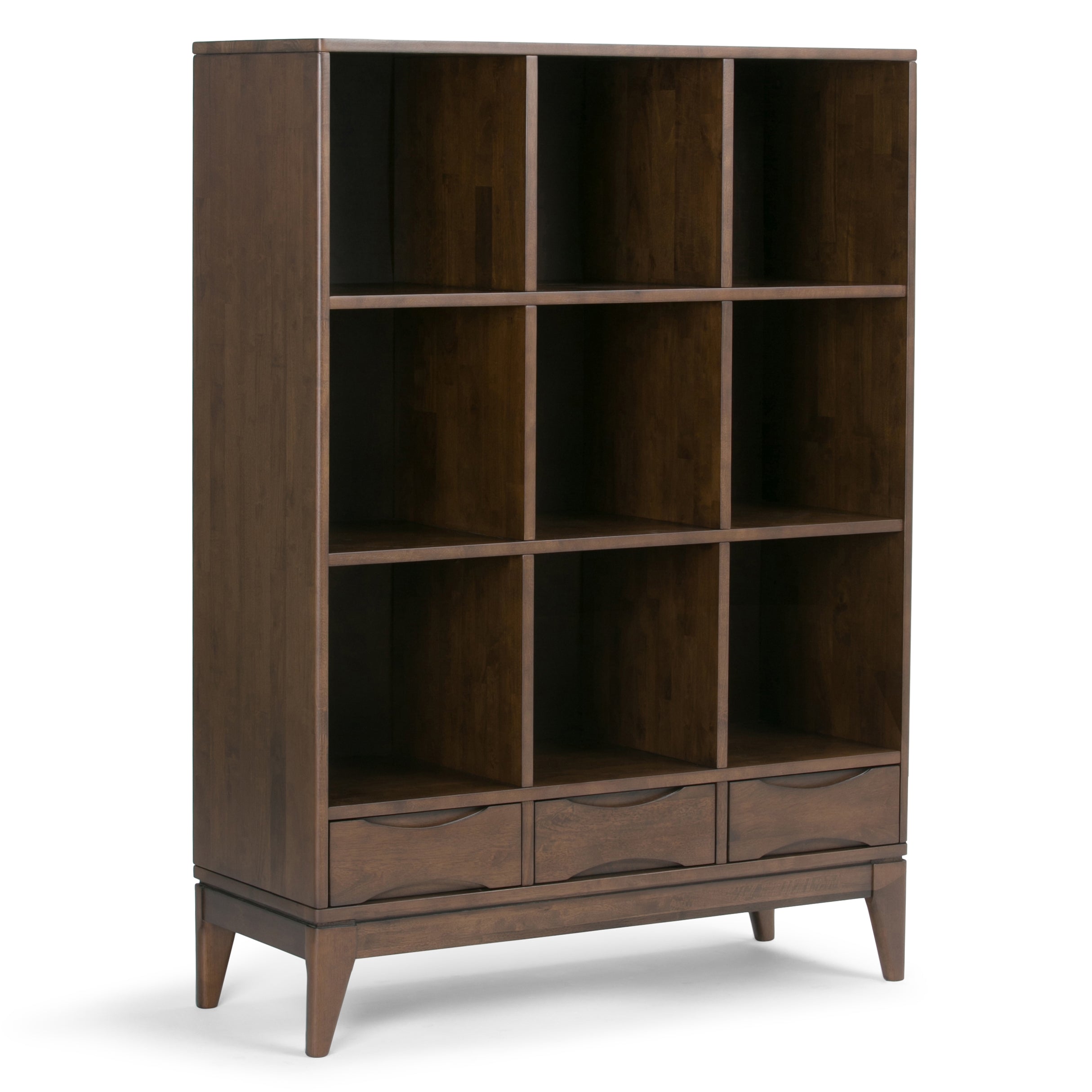 Harper - Cube Storage with Drawers - Walnut Brown--1