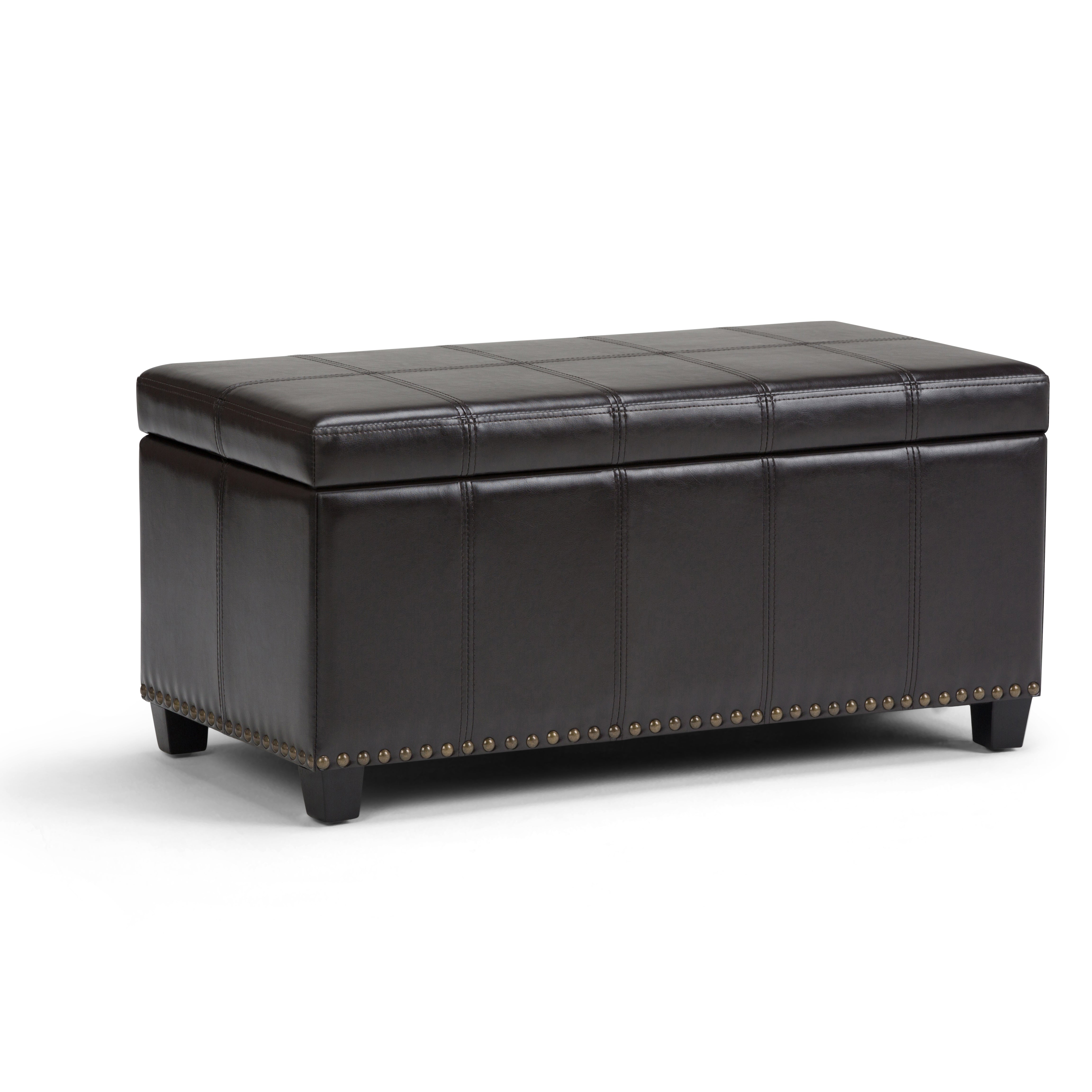 Amelia - Storage Ottoman Bench - Tanners Brown--1