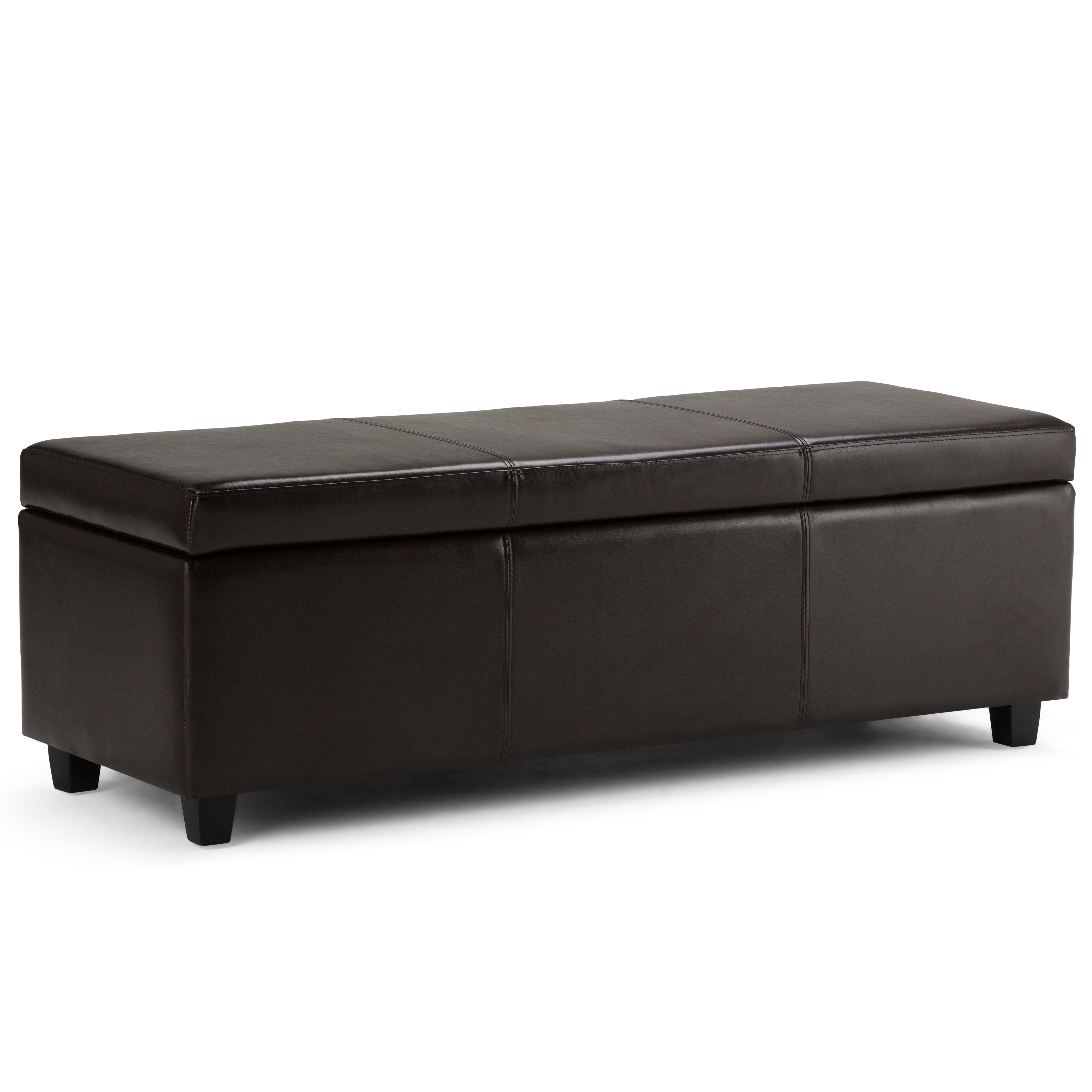 Avalon - Storage Ottoman Bench - Tanners Brown--1