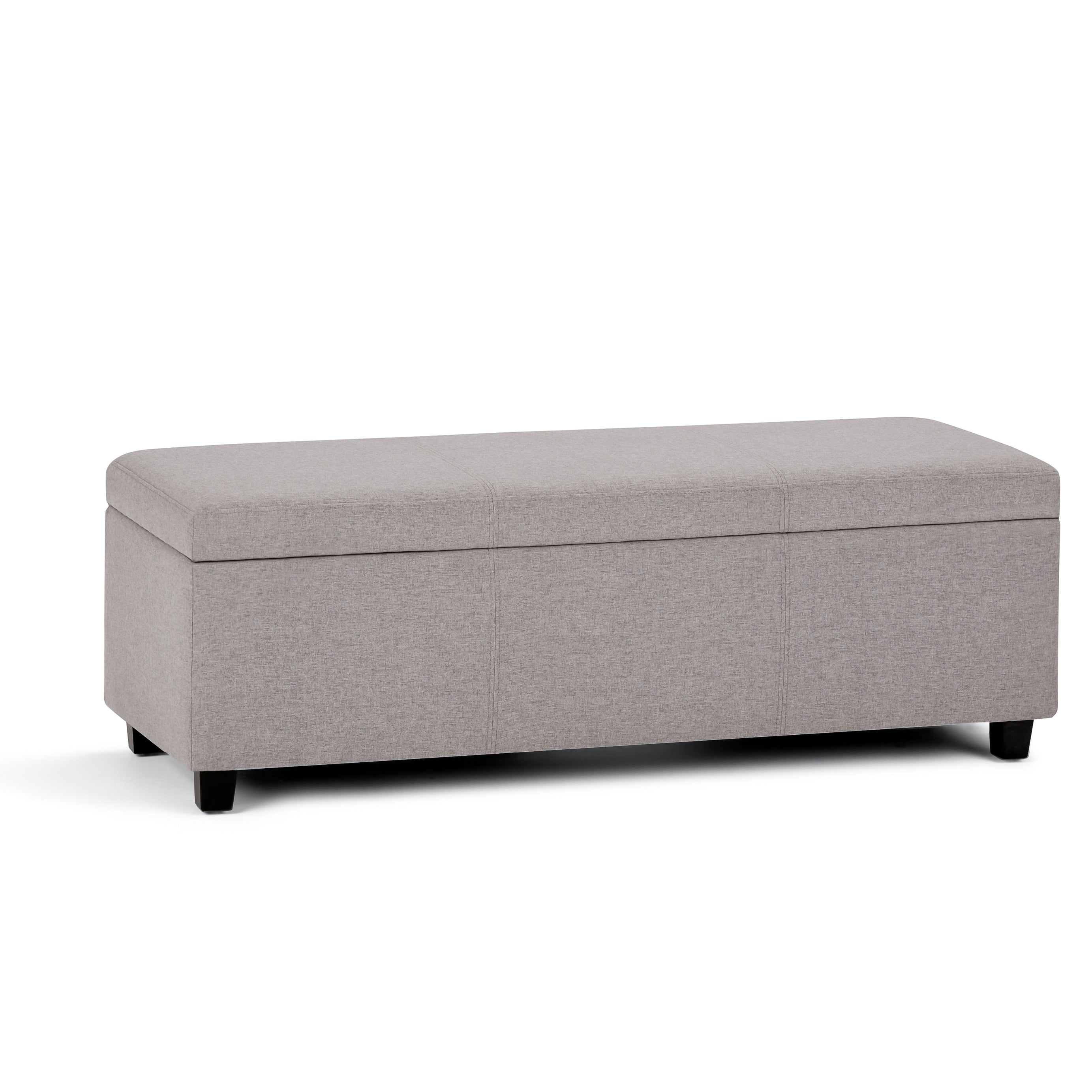 Avalon - Storage Ottoman Bench - Cloud Grey--1