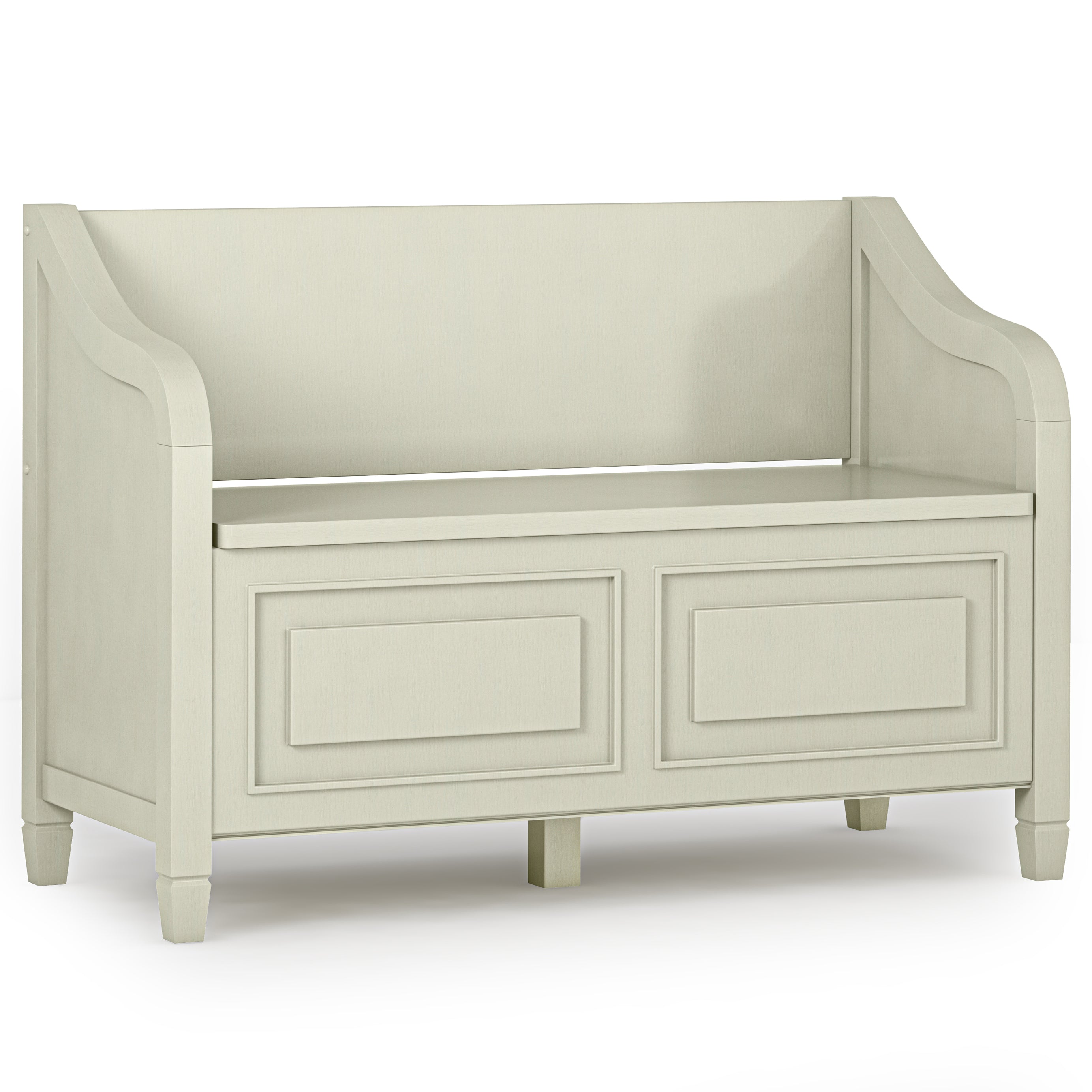 Connaught - Entryway Storage Bench - Antique White--1