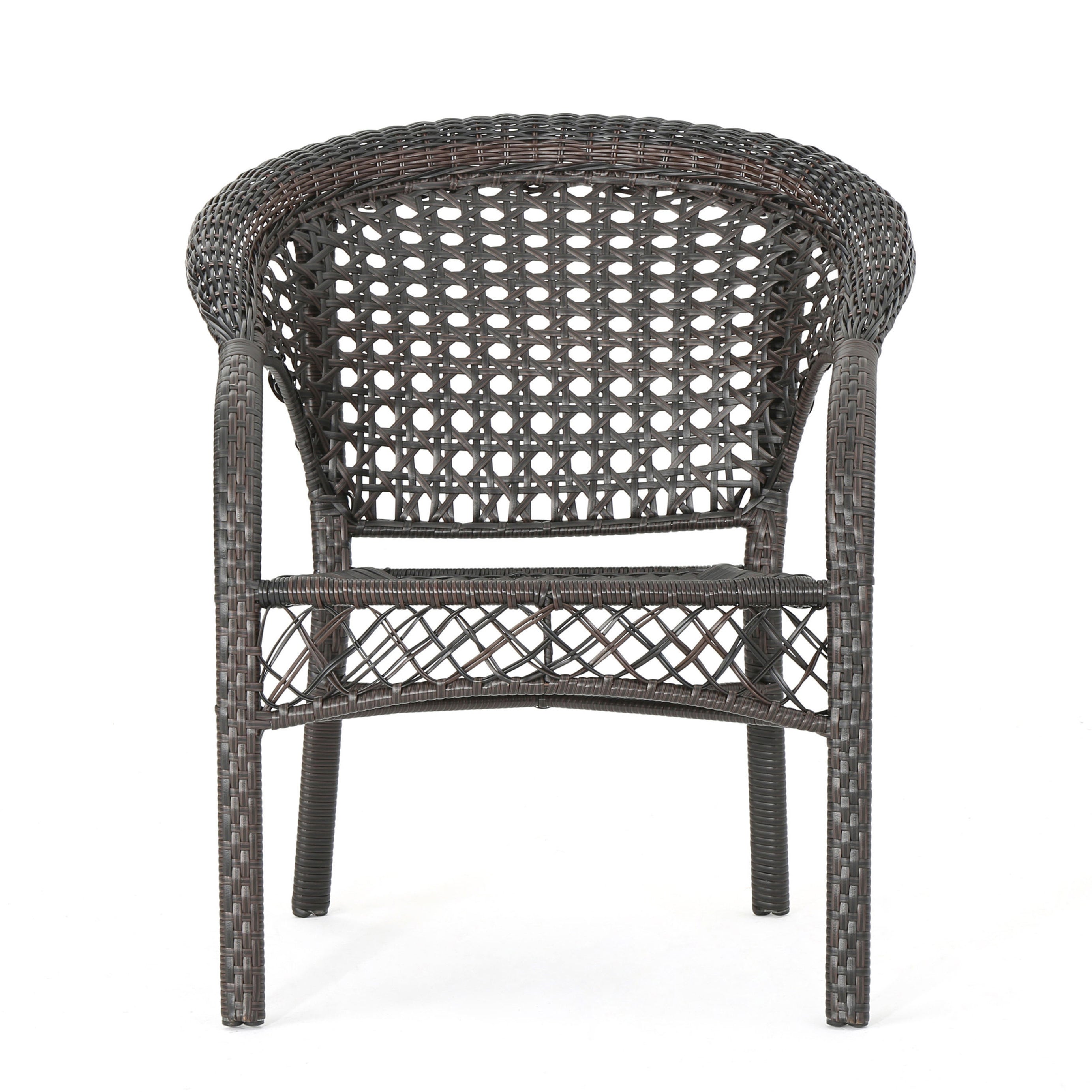 FIGI PE WICKER FANBACK STACKING CHAIR,1PC--1