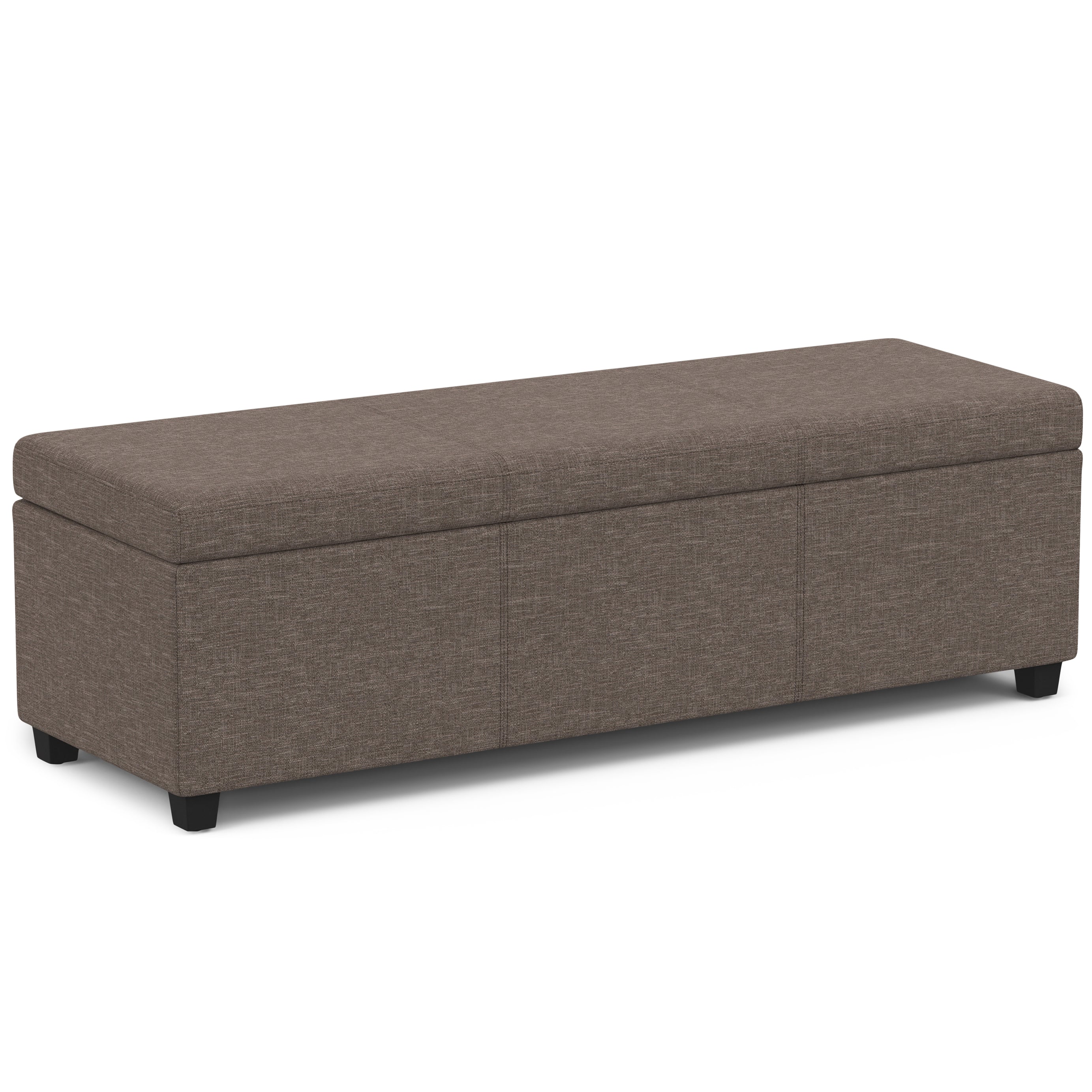 Avalon - Extra Large Storage Ottoman Bench - Fawn Brown--1