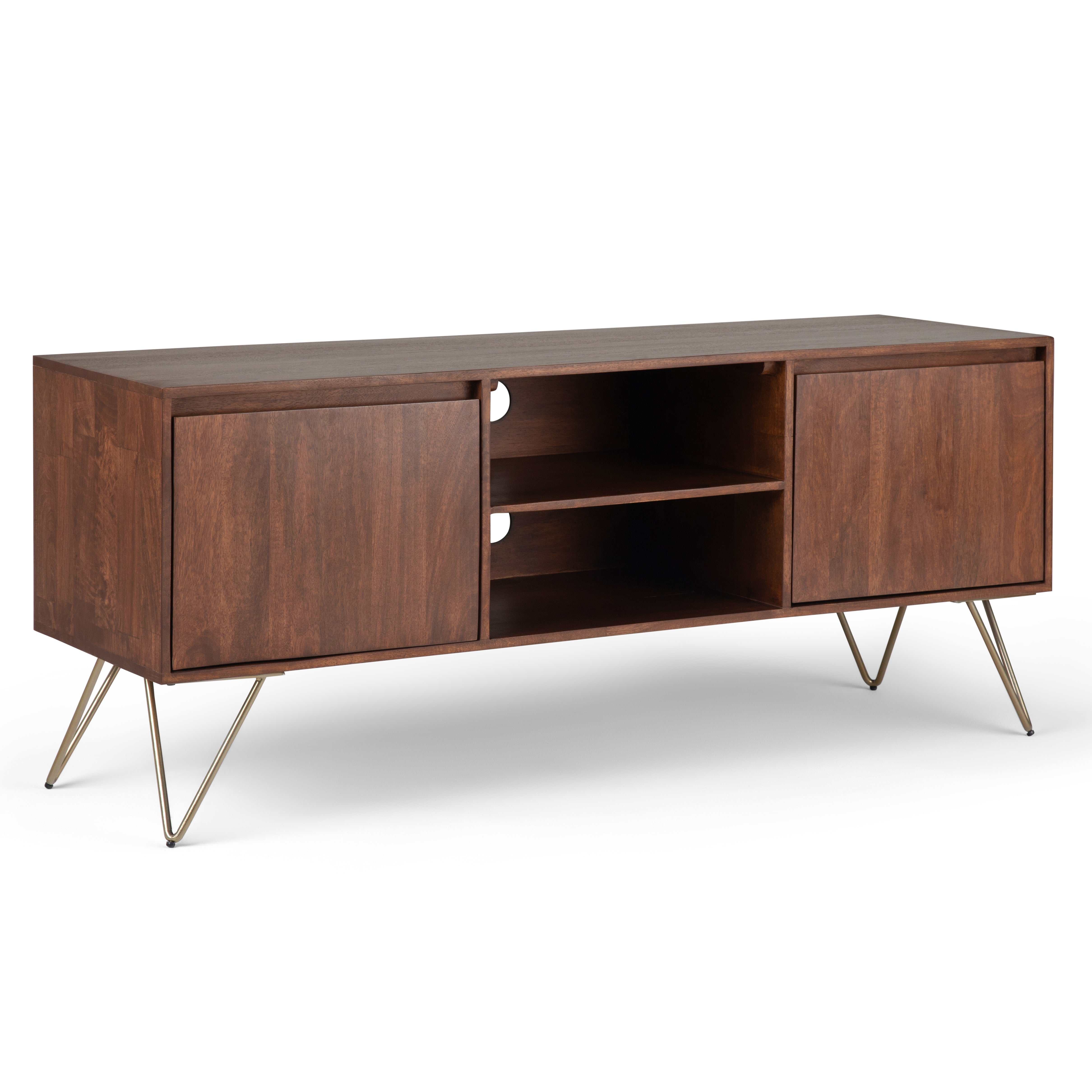 Hunter - TV Media Stand - Umber Brown Stain--1