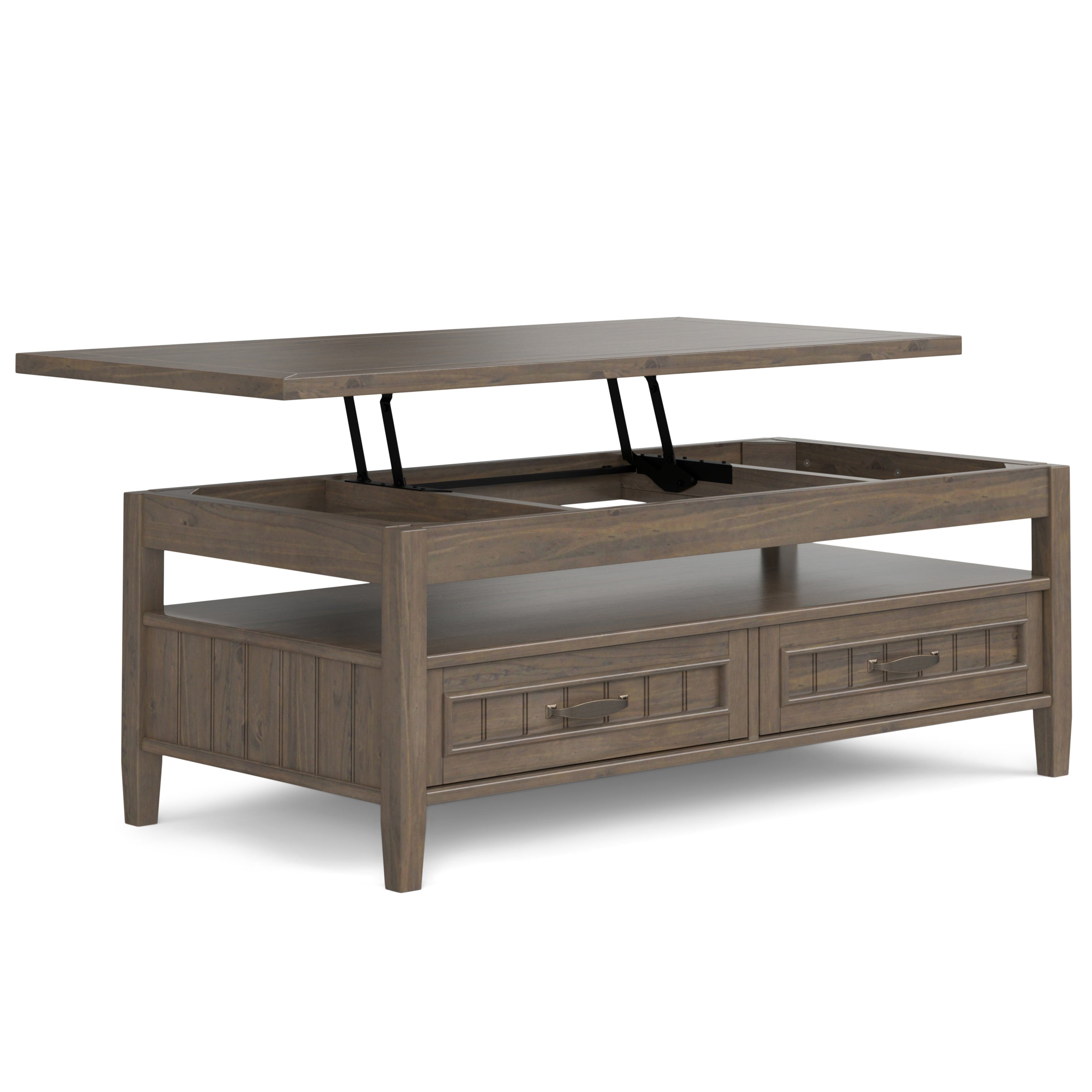 Lev - Lift Top Coffee Table - Smoky Brown--1