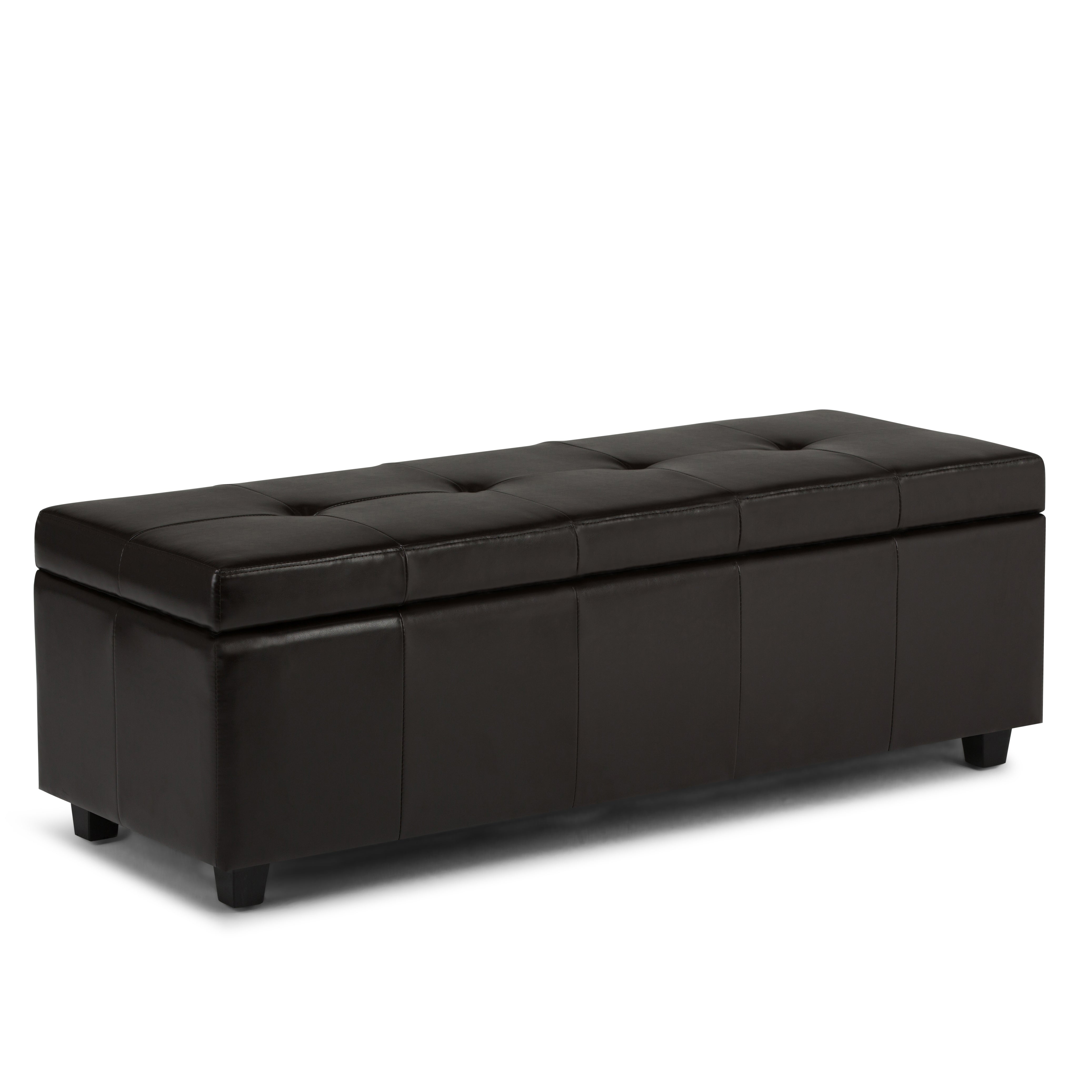 Castleford - Storage Ottoman - Coffee Brown--1