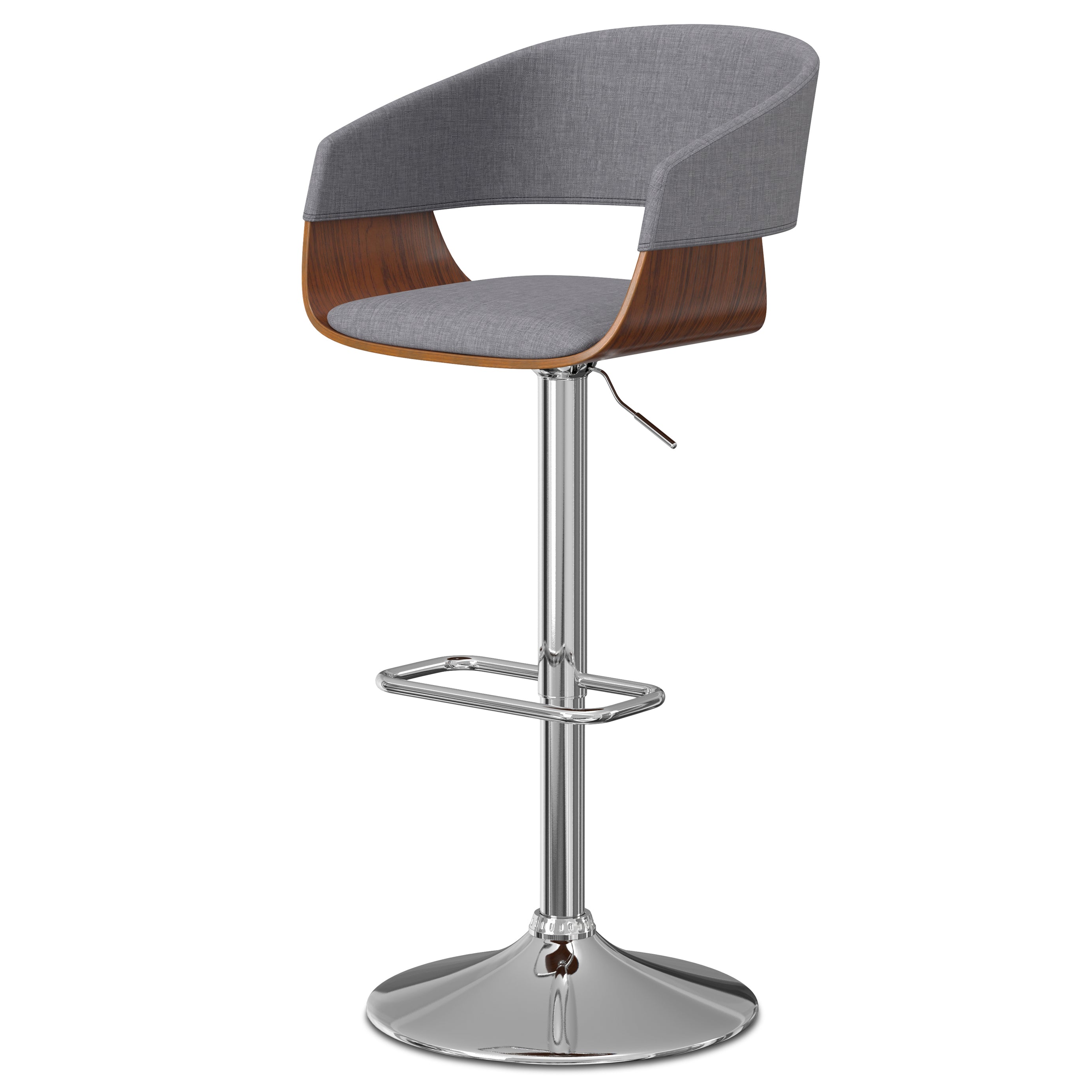 Lowell - Adjustable Swivel Bar Stool - Light Grey--1