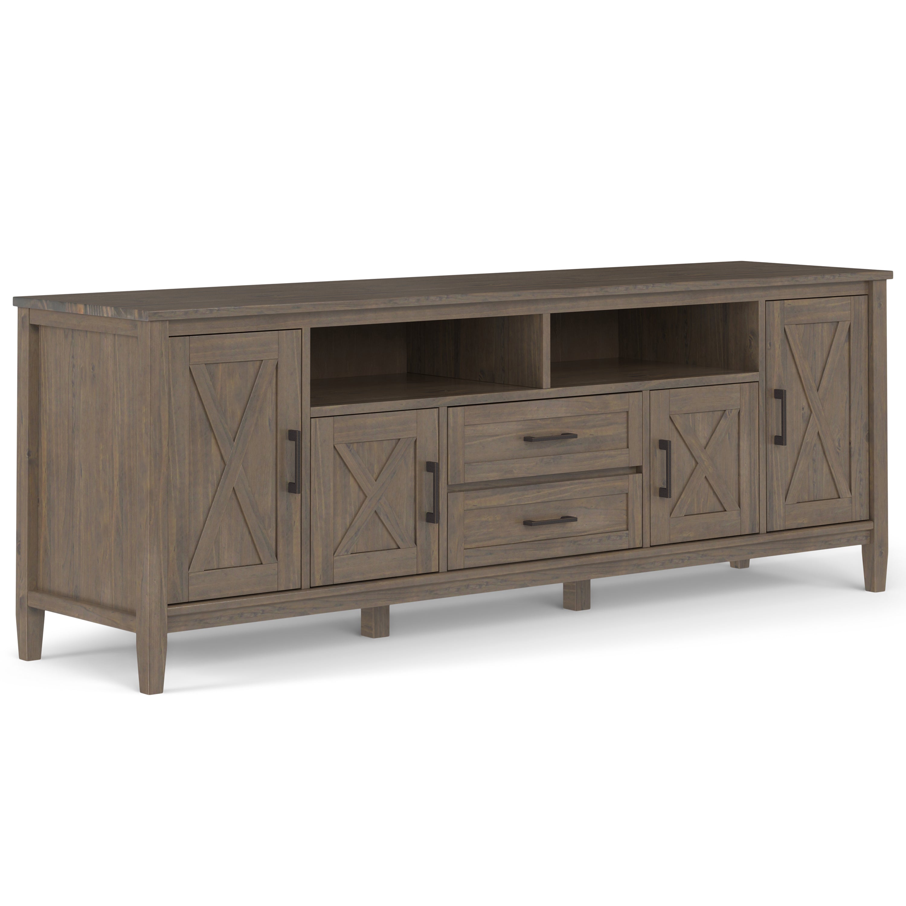 Ela - 72" TV Media Stand - Smoky Brown--1