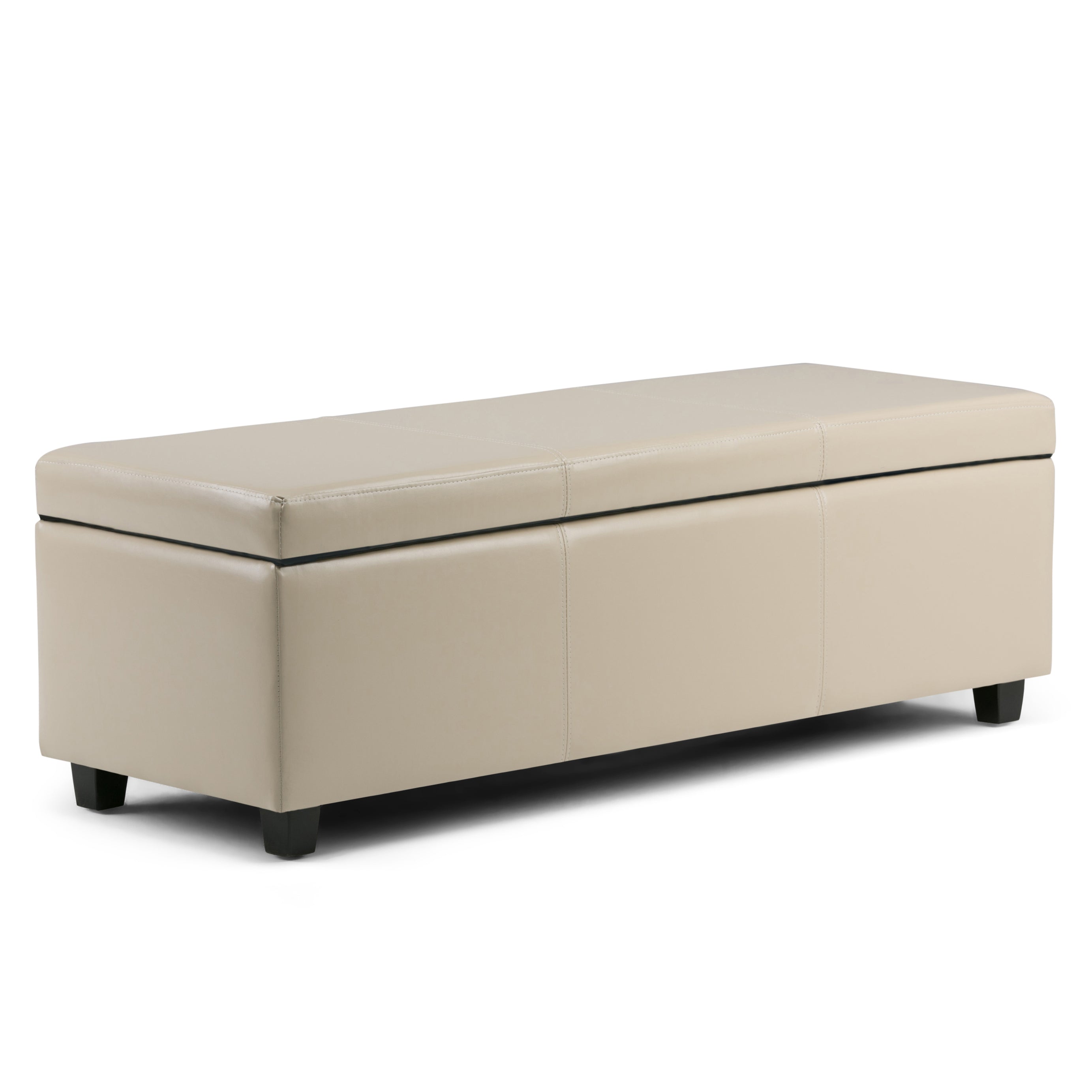 Avalon - Storage Ottoman Bench - Satin Cream--1