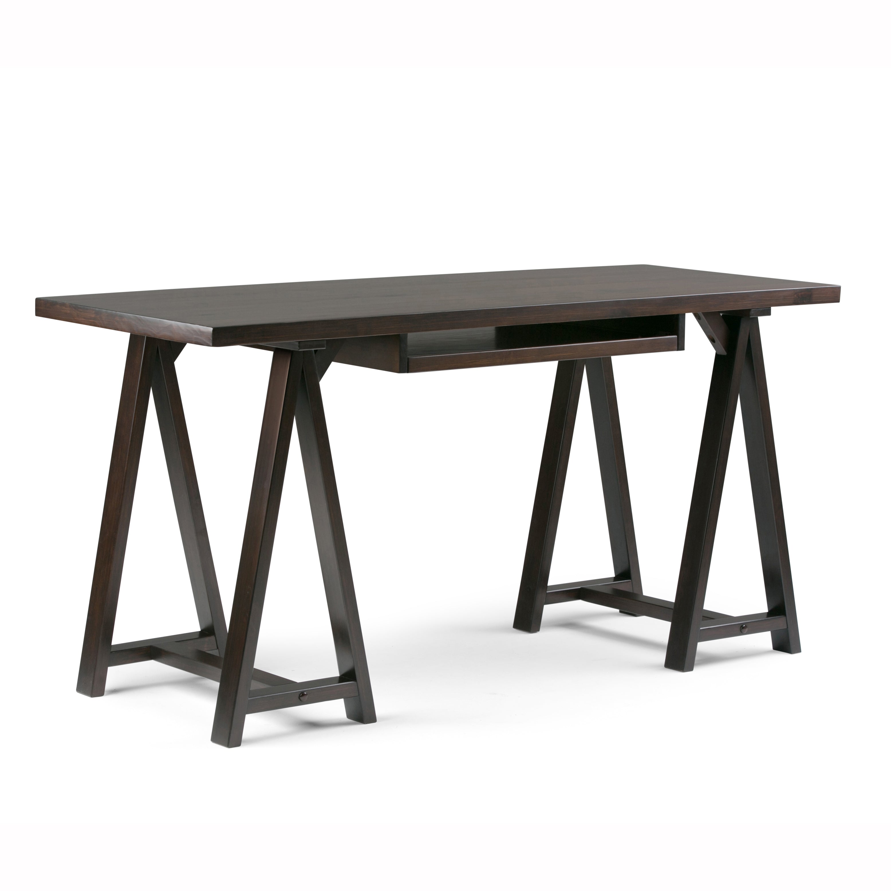 Sawhorse - Desk - Dark Chestnut Brown--1