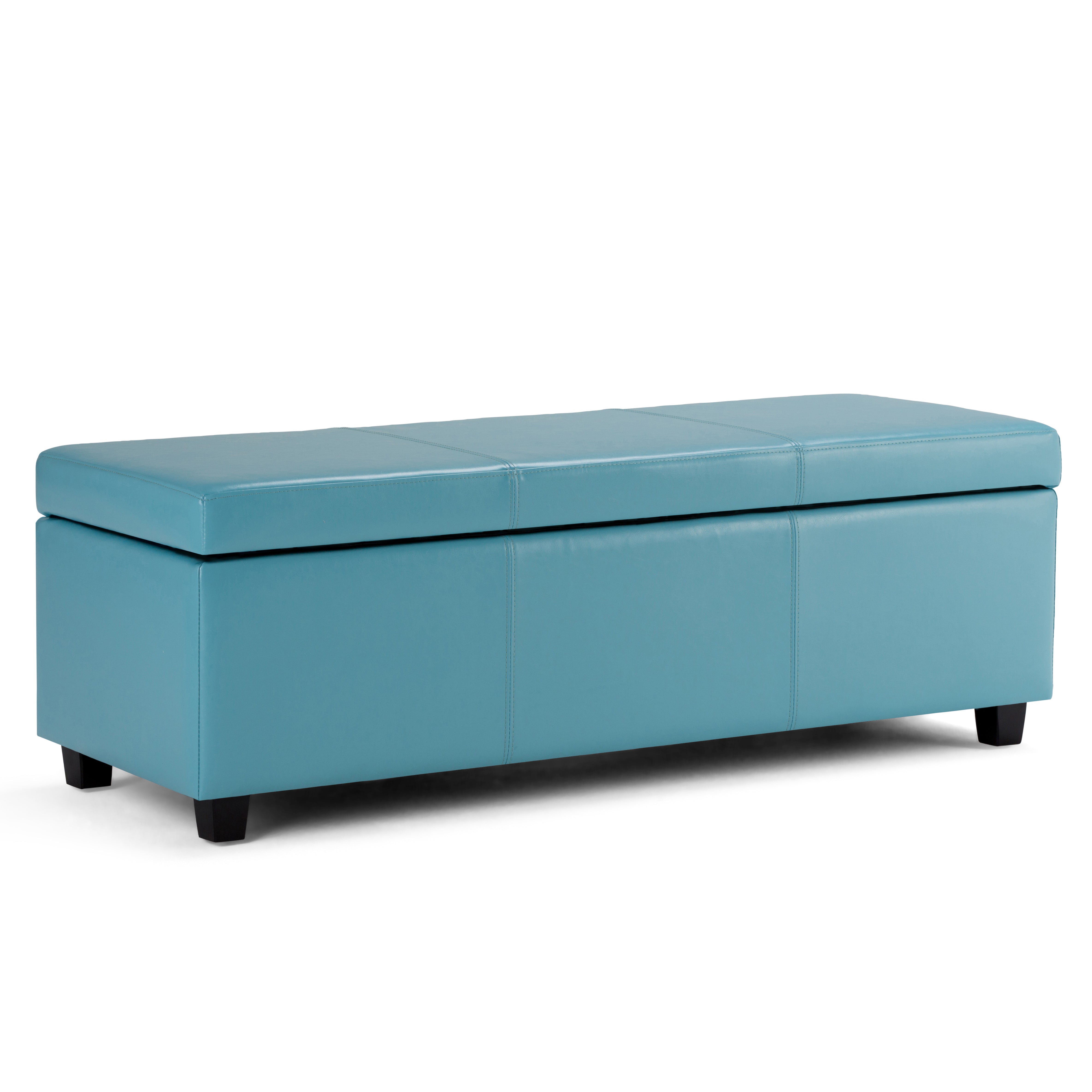 Avalon - Storage Ottoman Bench - Soft Blue--1