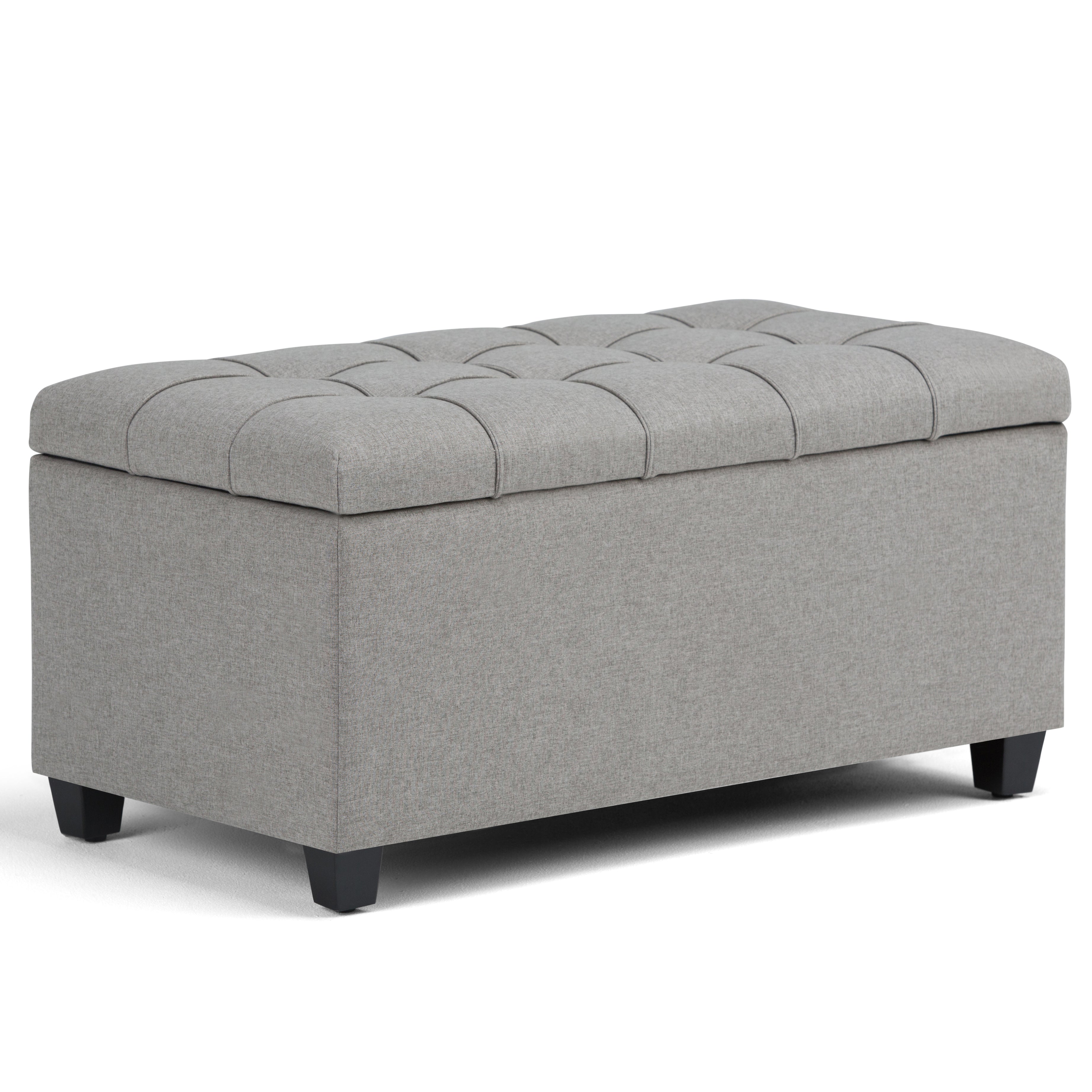 Sienna - Storage Ottoman Bench - Dove Grey--1