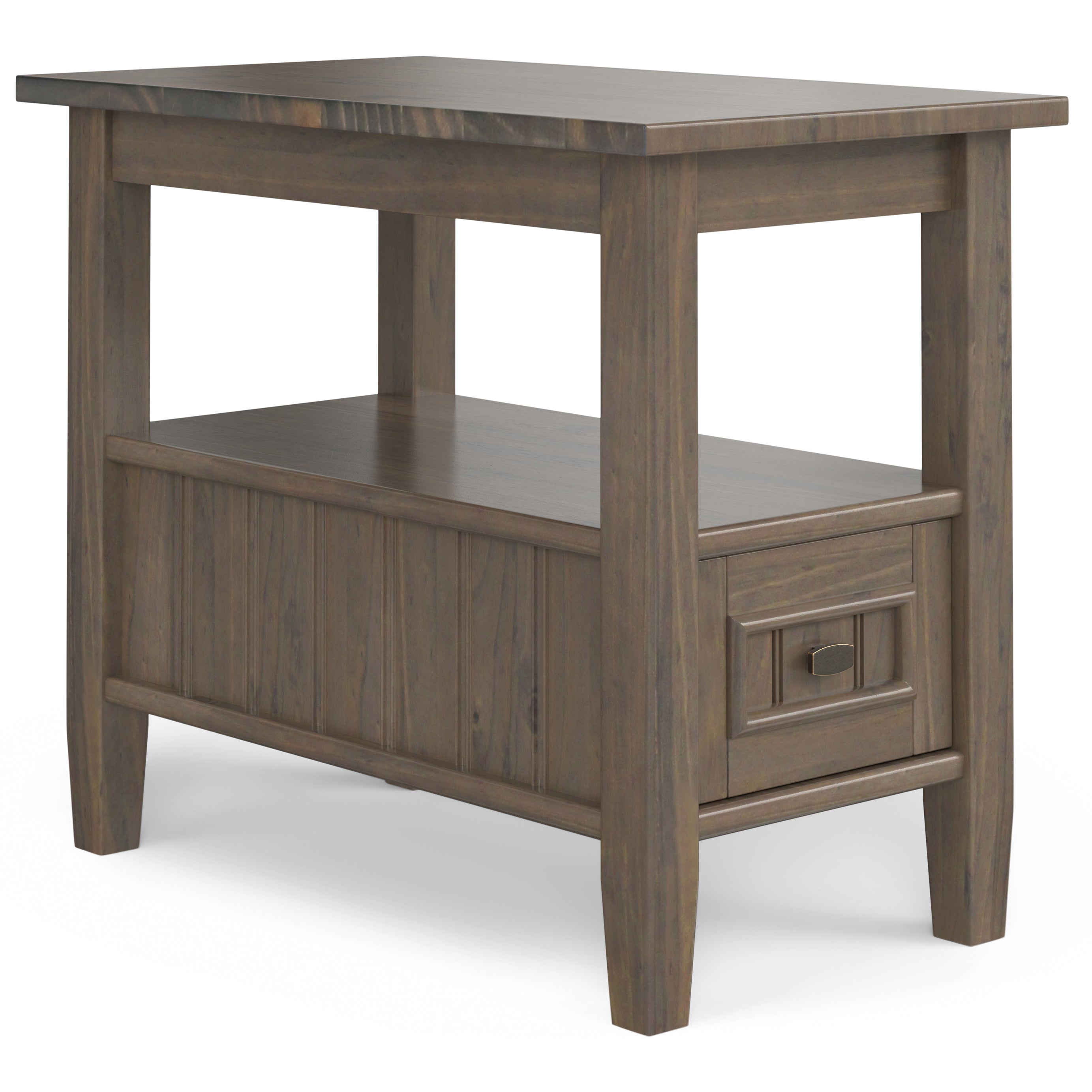 Lev - Narrow End Table - Smoky Brown--1