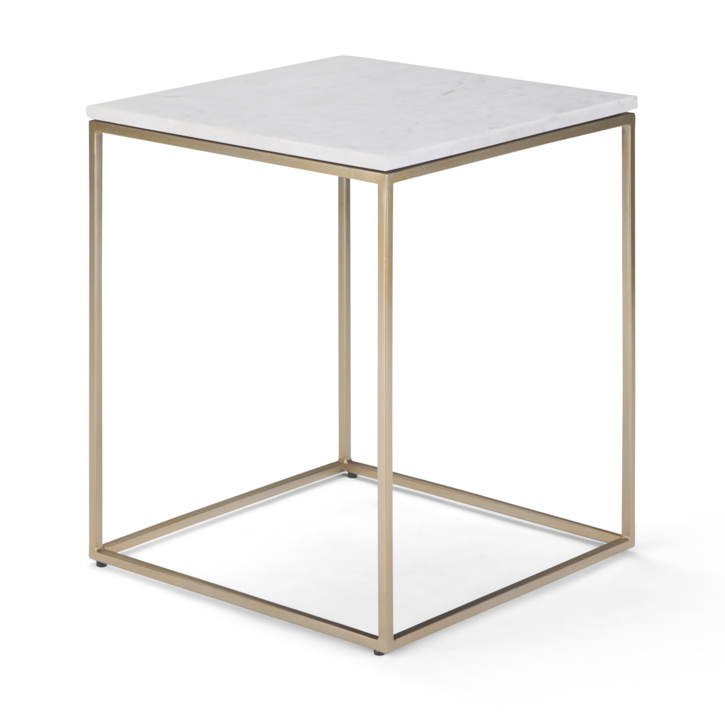 Kline - Accent Table - White / Gold--1