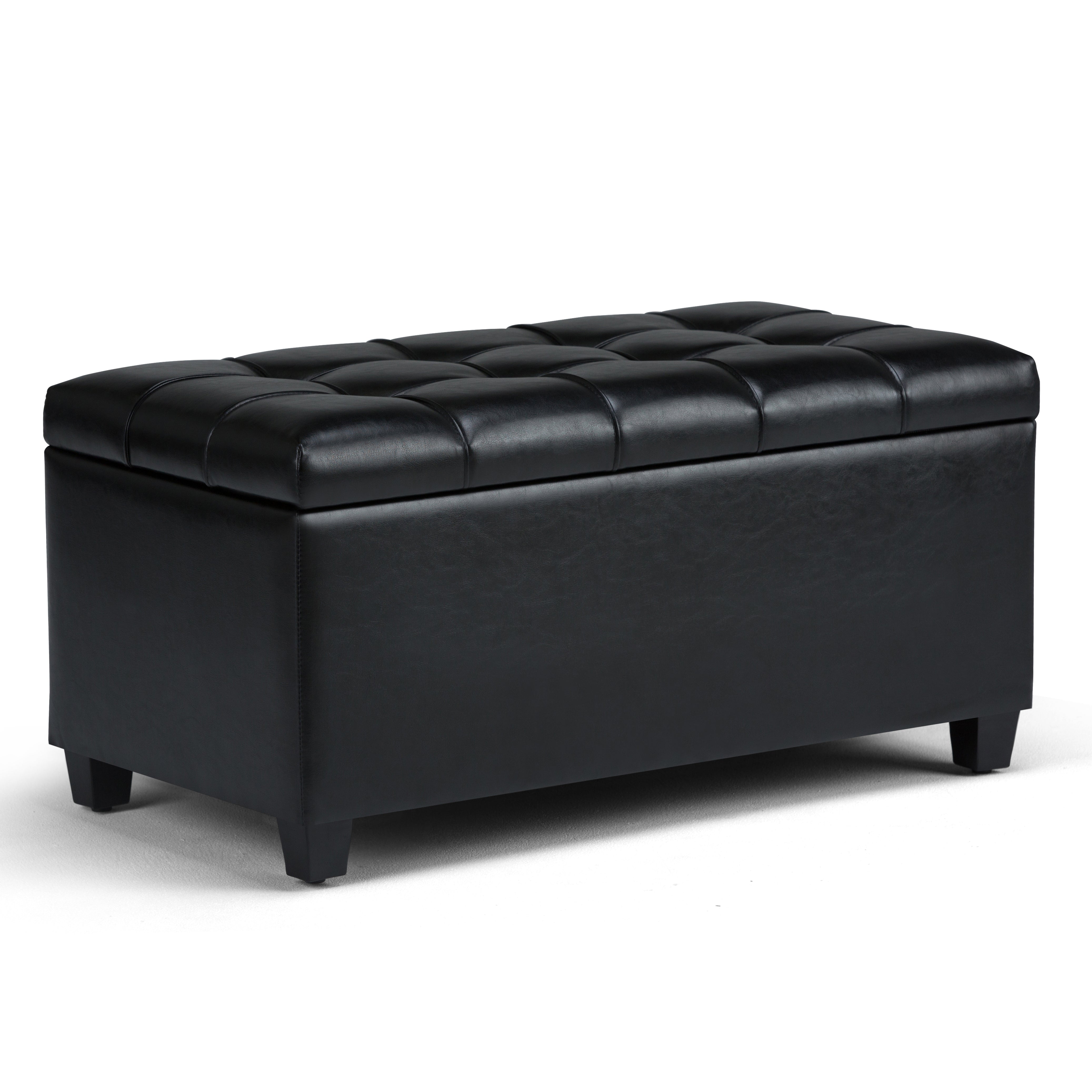 Sienna - Storage Ottoman Bench - Midnight Black--1