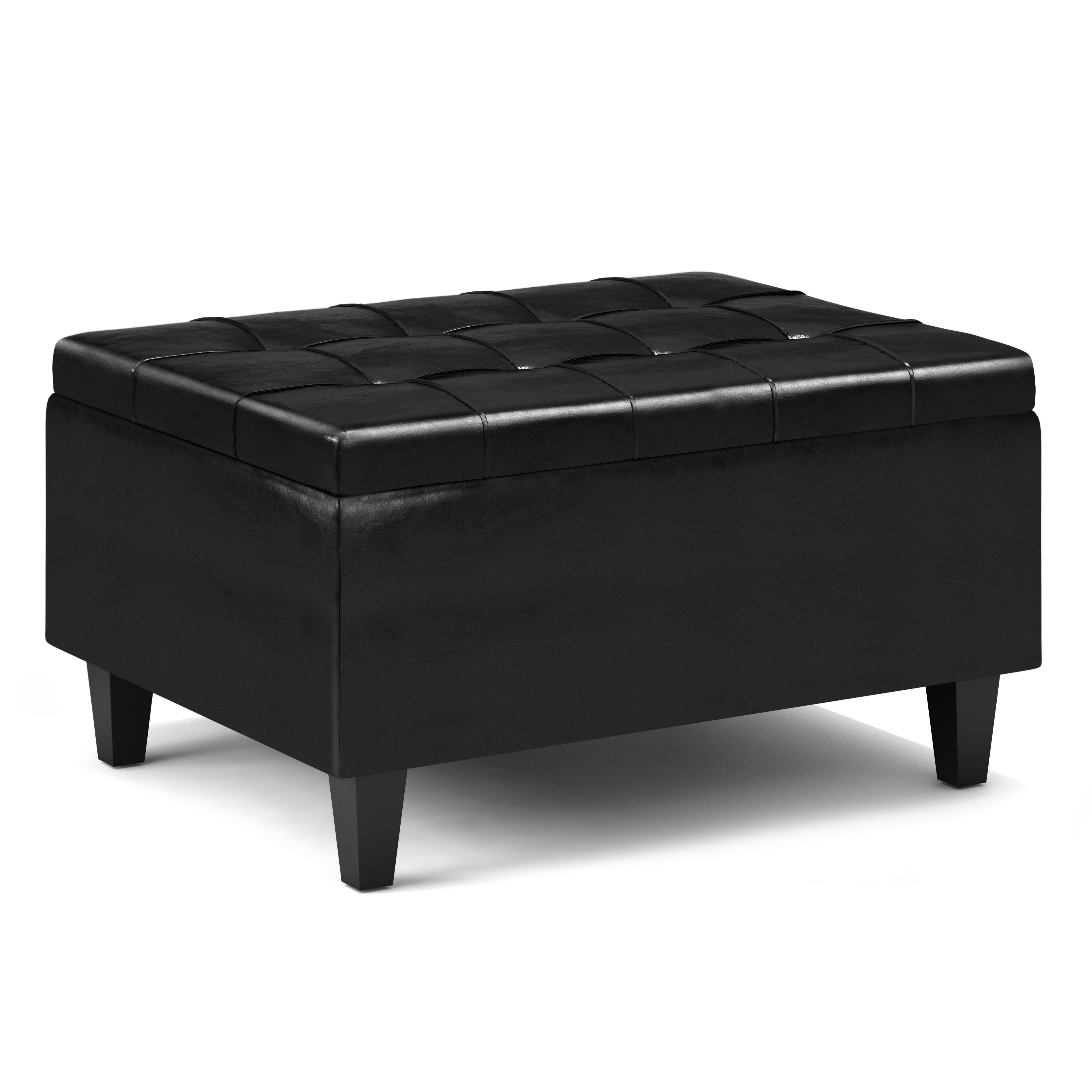 Harrison - Small Coffee Table Storage Ottoman - Midnight Black--1