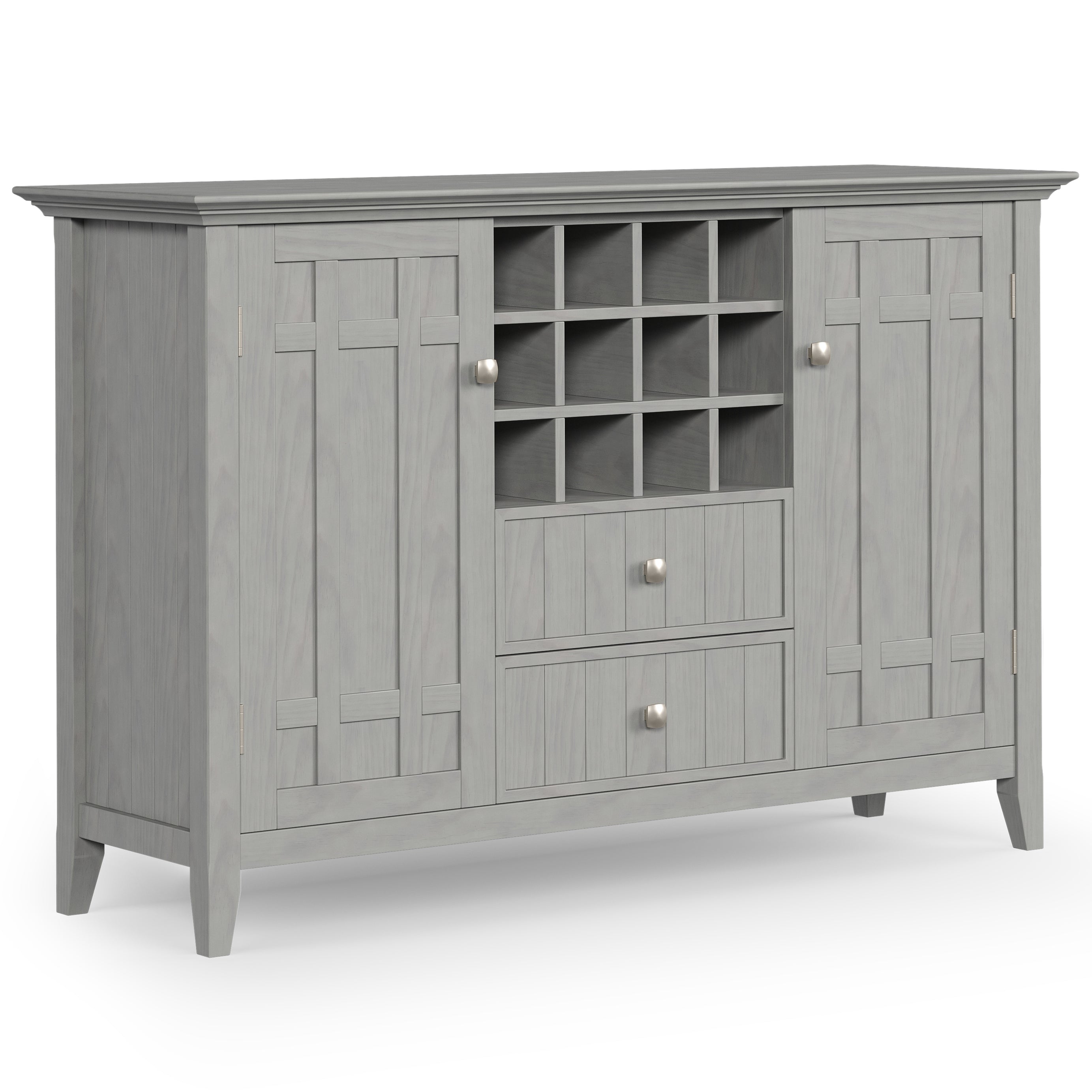 Bedford - Sideboard Buffet and Wine Rack - Fog Grey--1