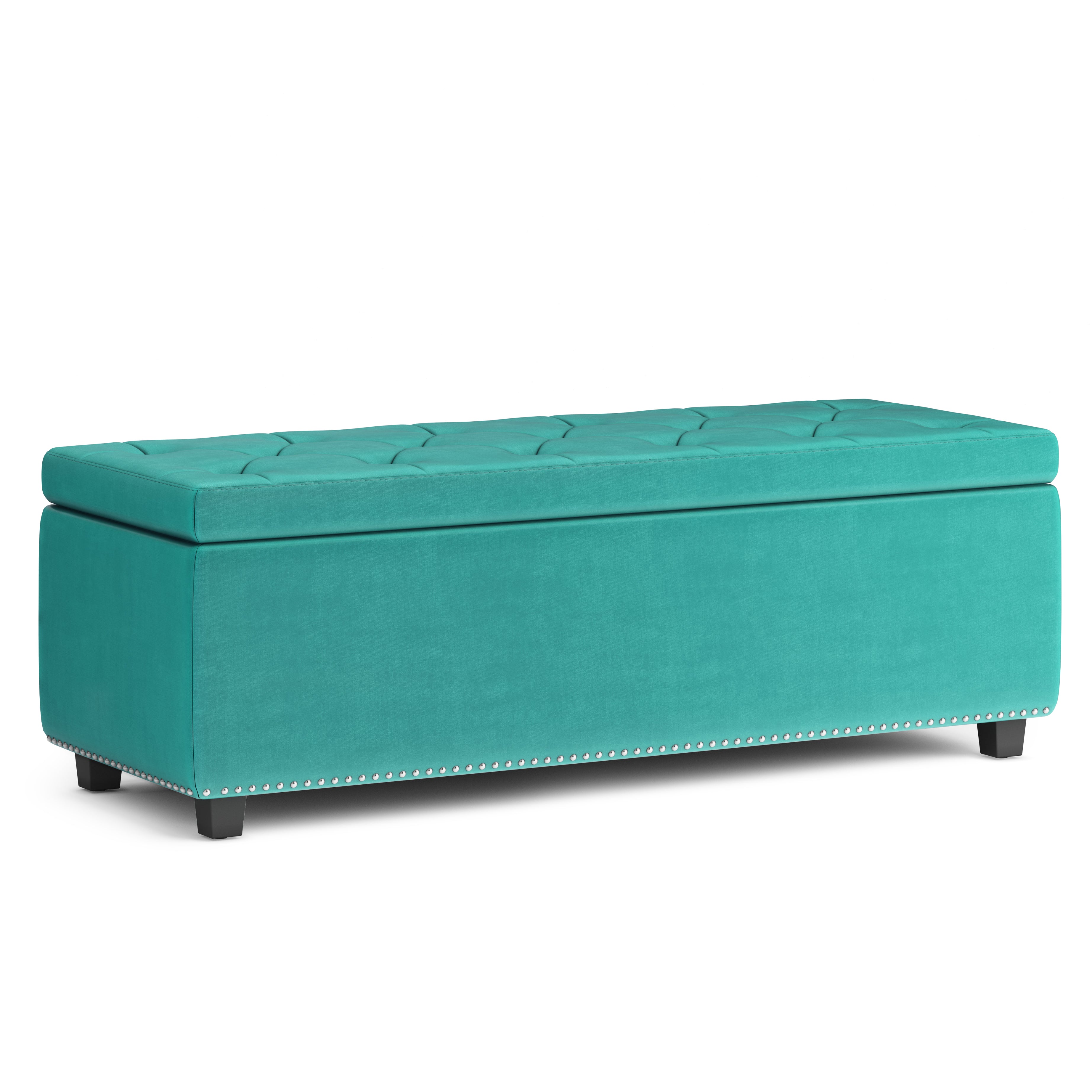 Hamilton - Storage Ottoman - Aqua Blue--1