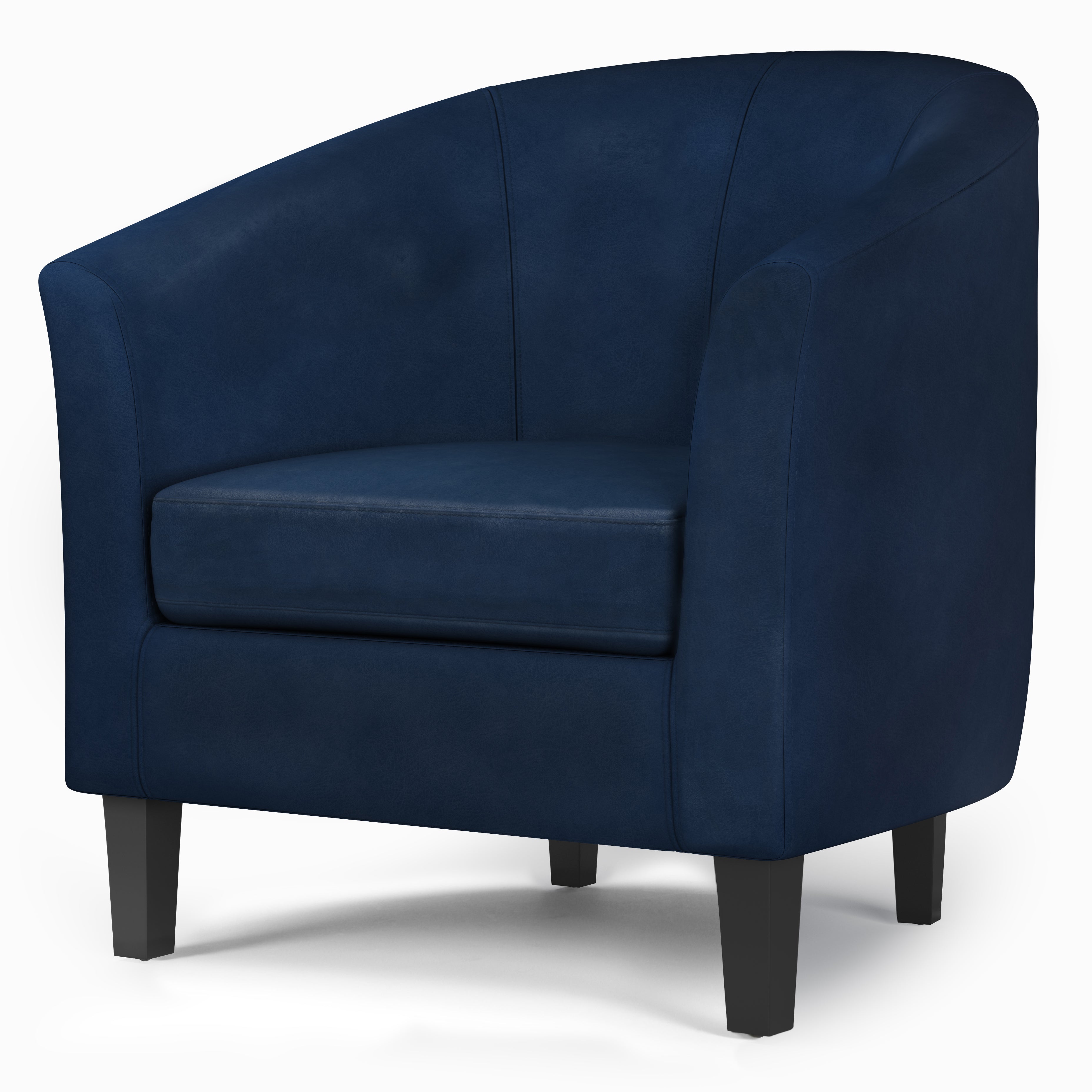 Austin - Tub Chair - Distressed Dark Blue--1