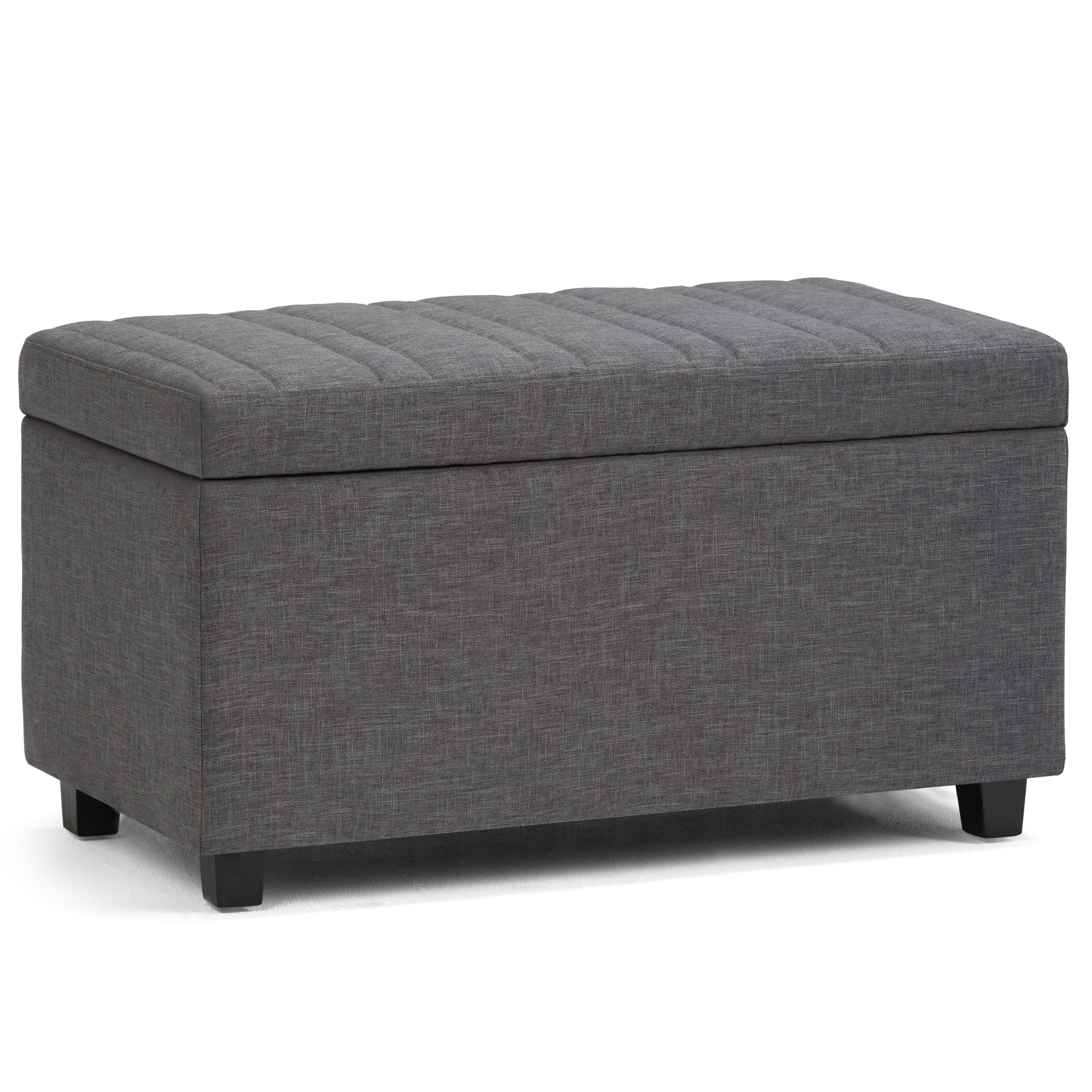 Darcy - Storage Ottoman Bench - Slate Grey--1