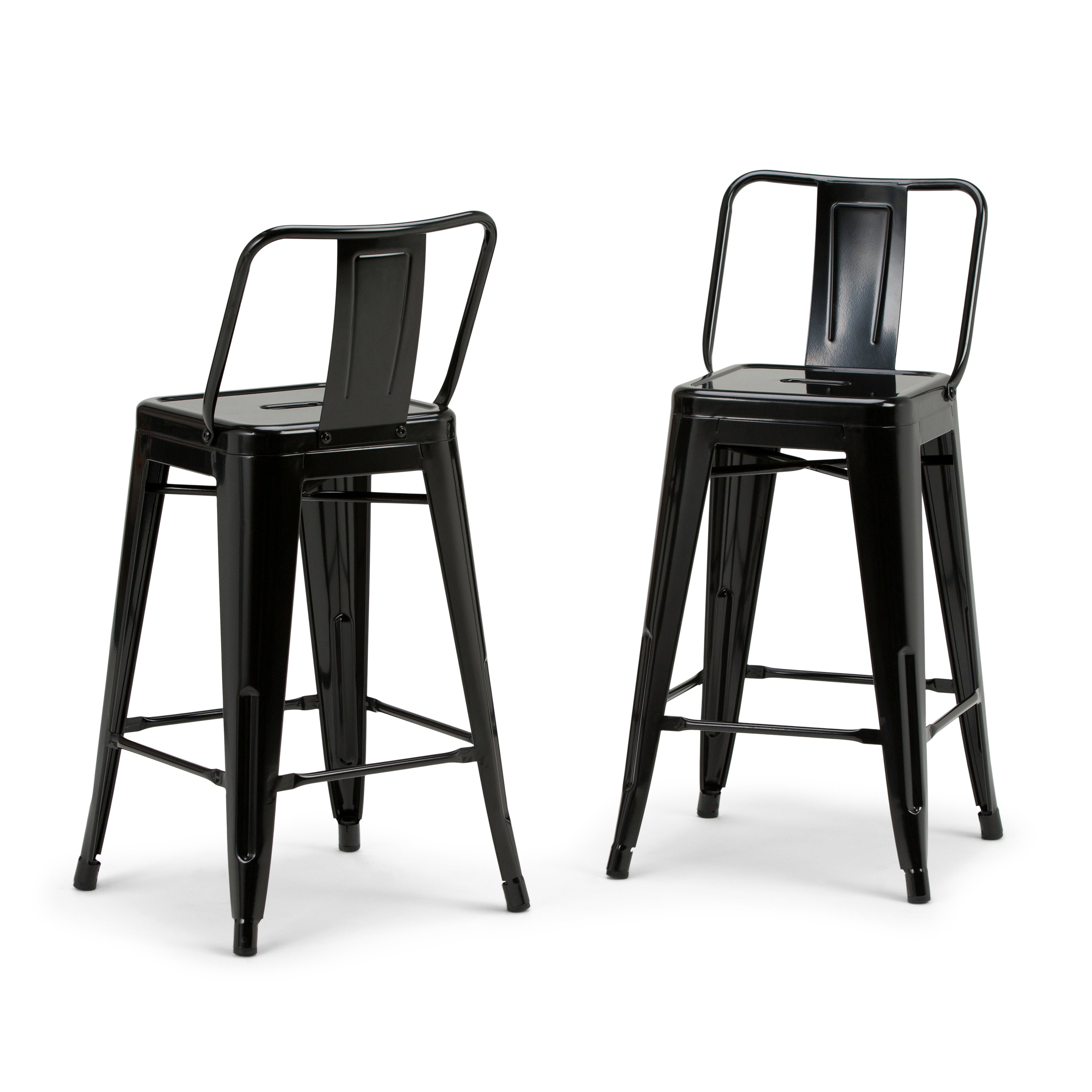 Rayne - 24" Metal Counter Height Stool (Set of 2) - Black--1