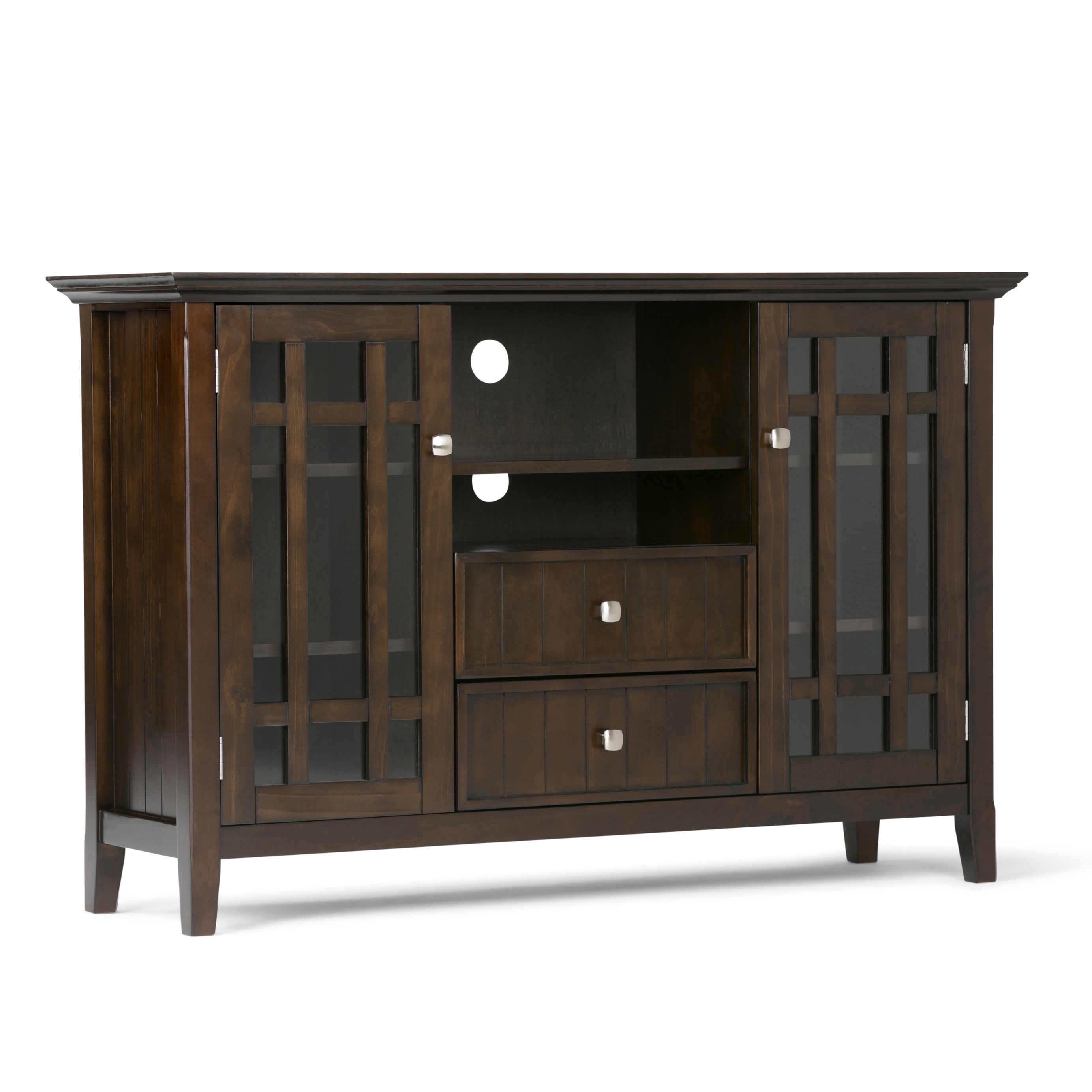 Bedford - Tall TV Media Stand - Dark Tobacco Brown--1