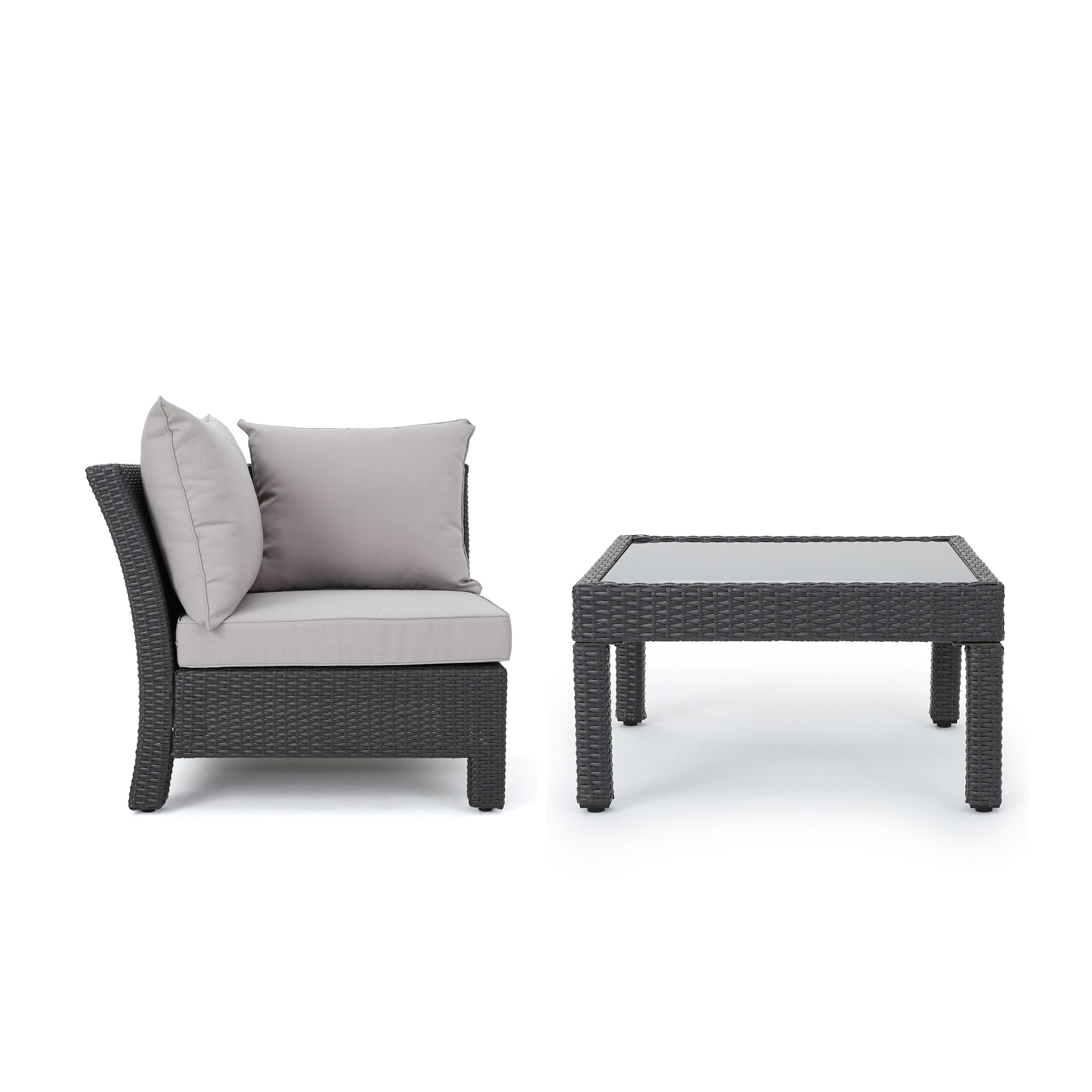 ANTIBES V SHAPE SOFA SET GREY - TABLE + CORNER--1