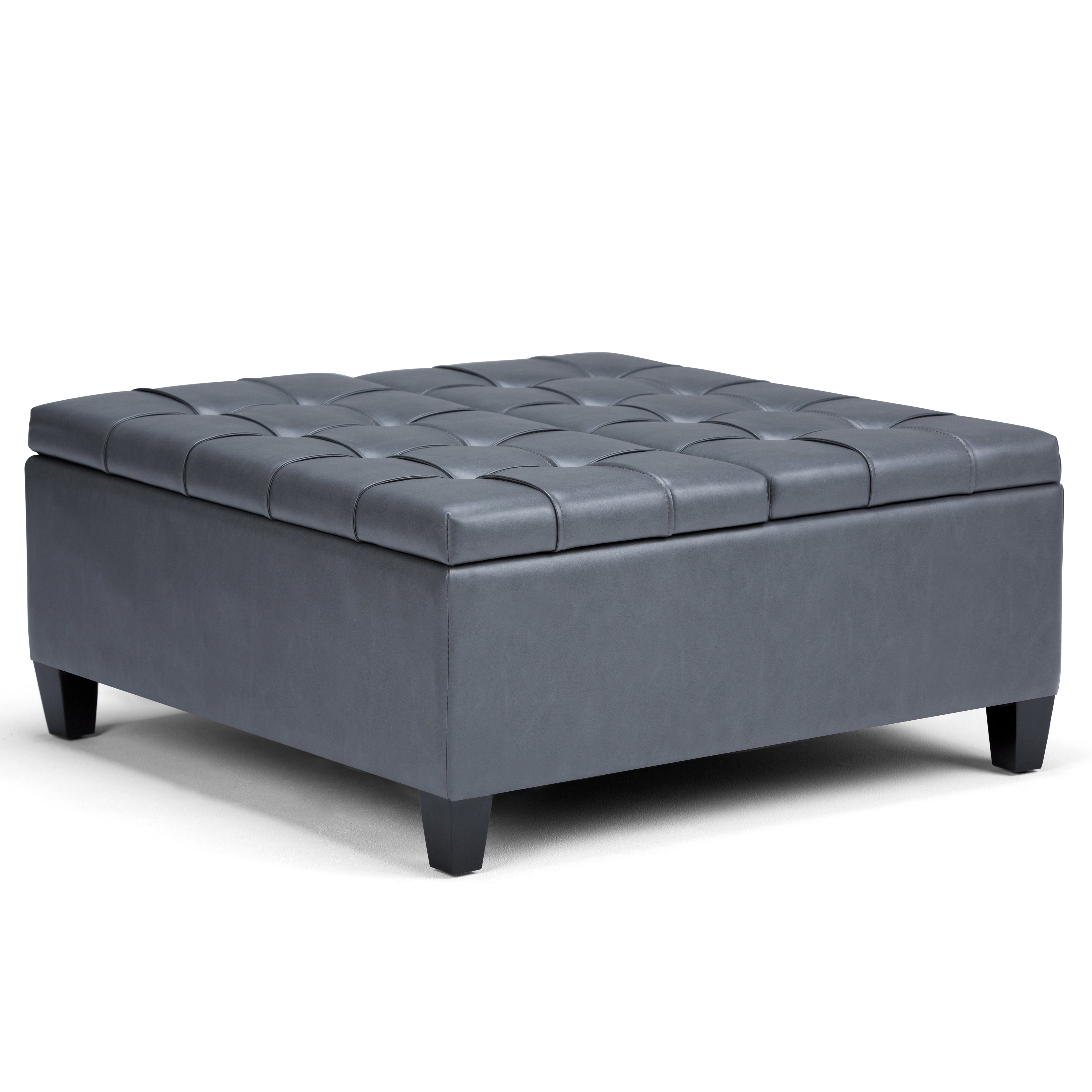 Harrison - Coffee Table Storage Ottoman - Stone Grey--1