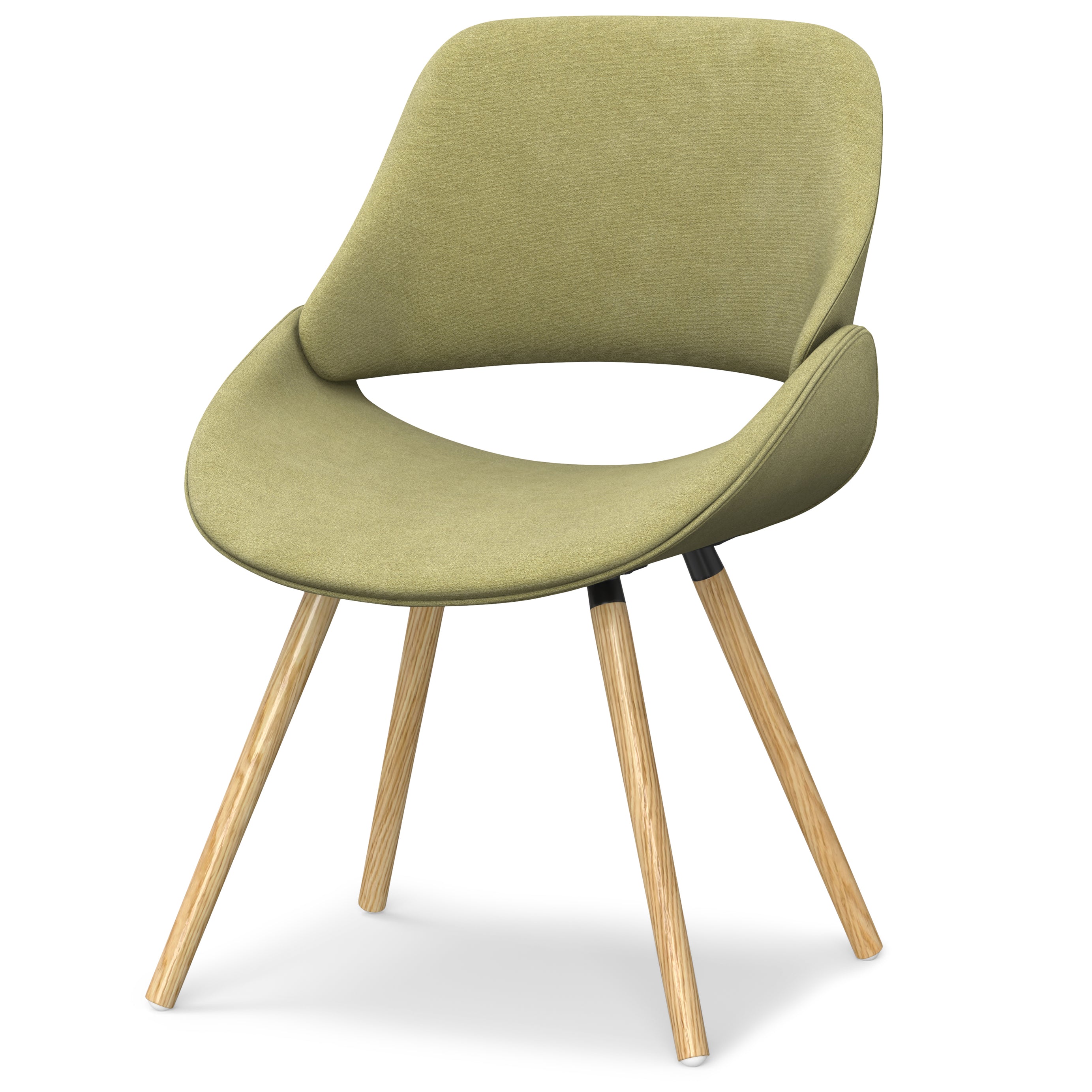 Malden - Bentwood Dining Chair - Acid Green / Light Brown--1