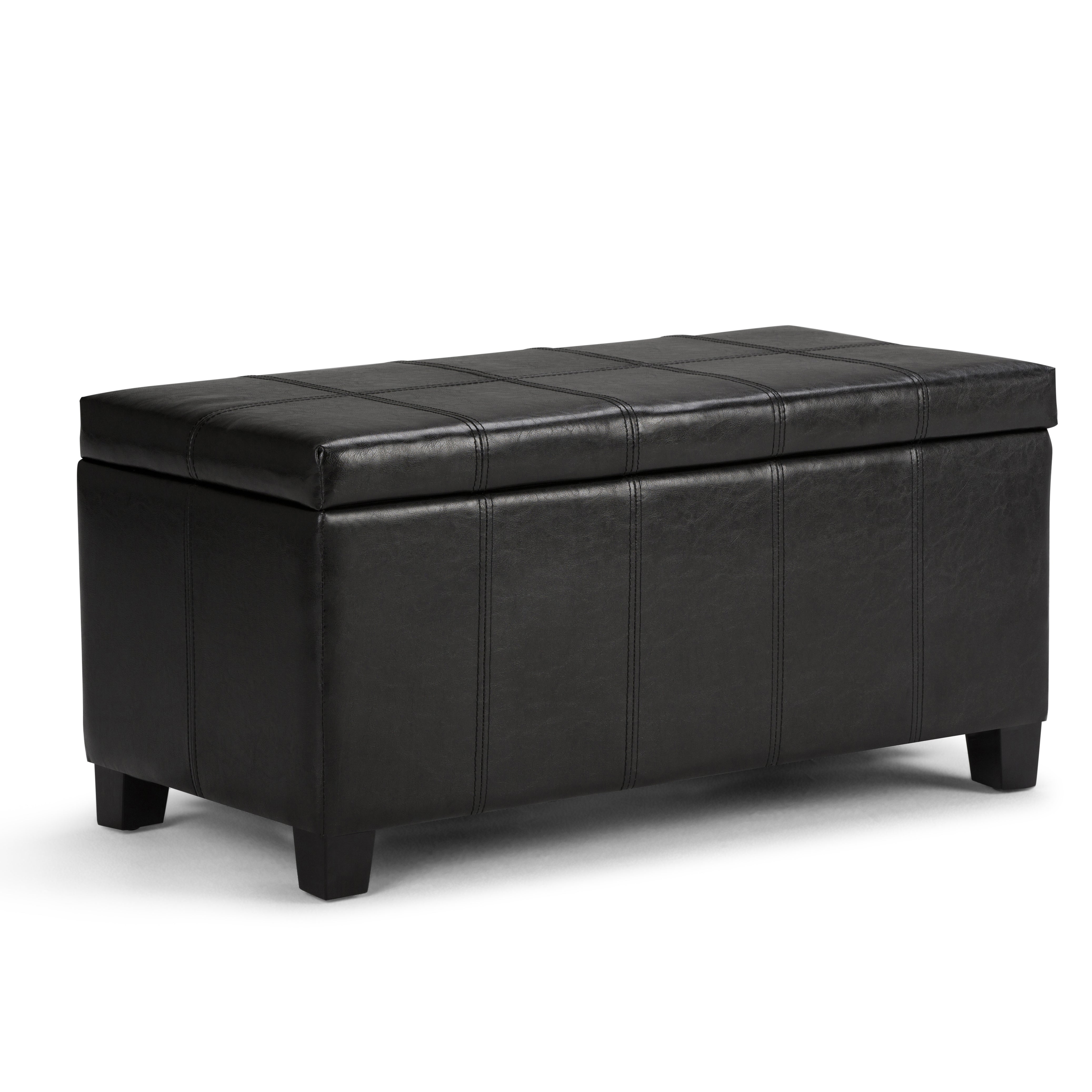 Dover - Storage Ottoman Bench - Midnight Black--1