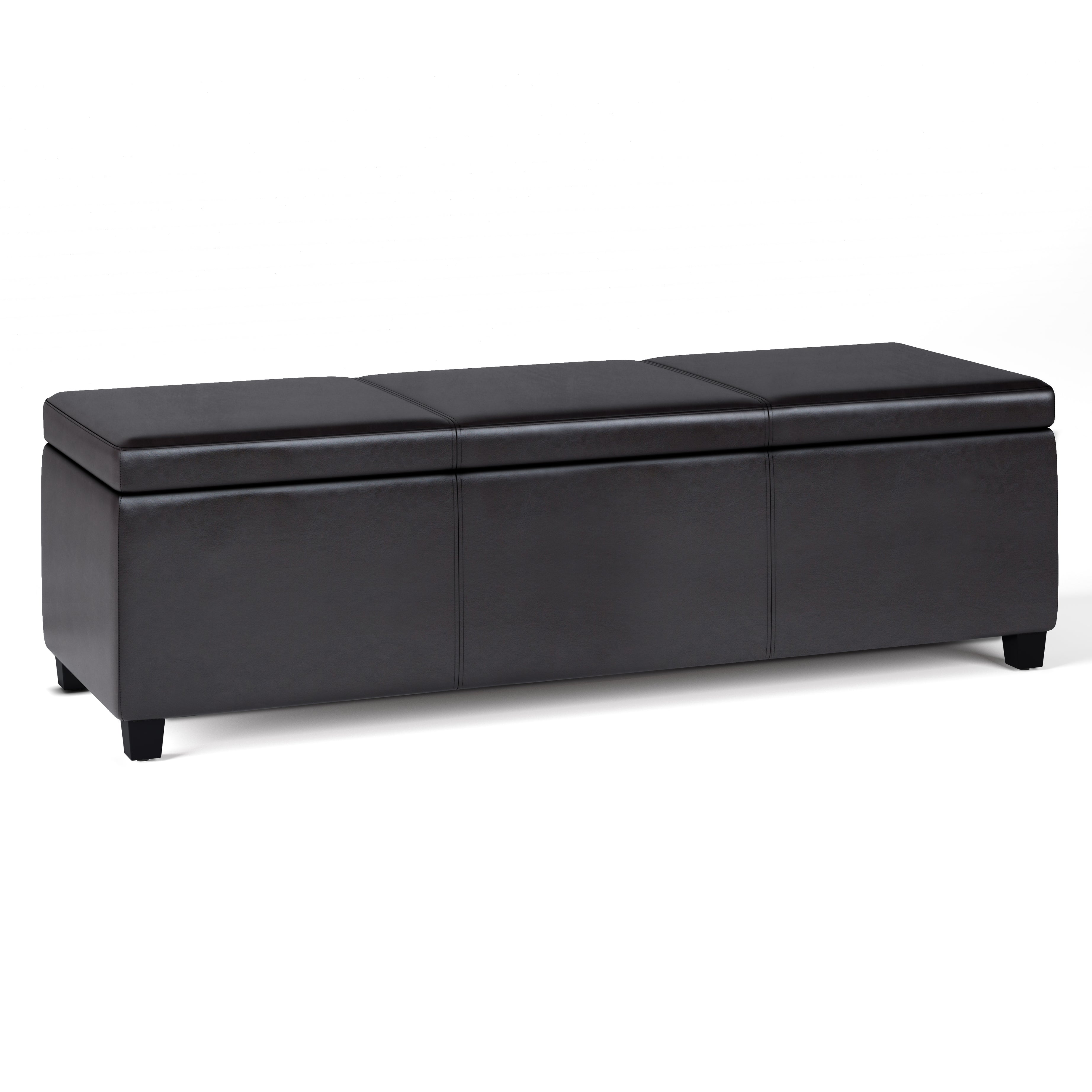 Avalon - Extra Large Storage Ottoman Bench - Tanners Brown--1