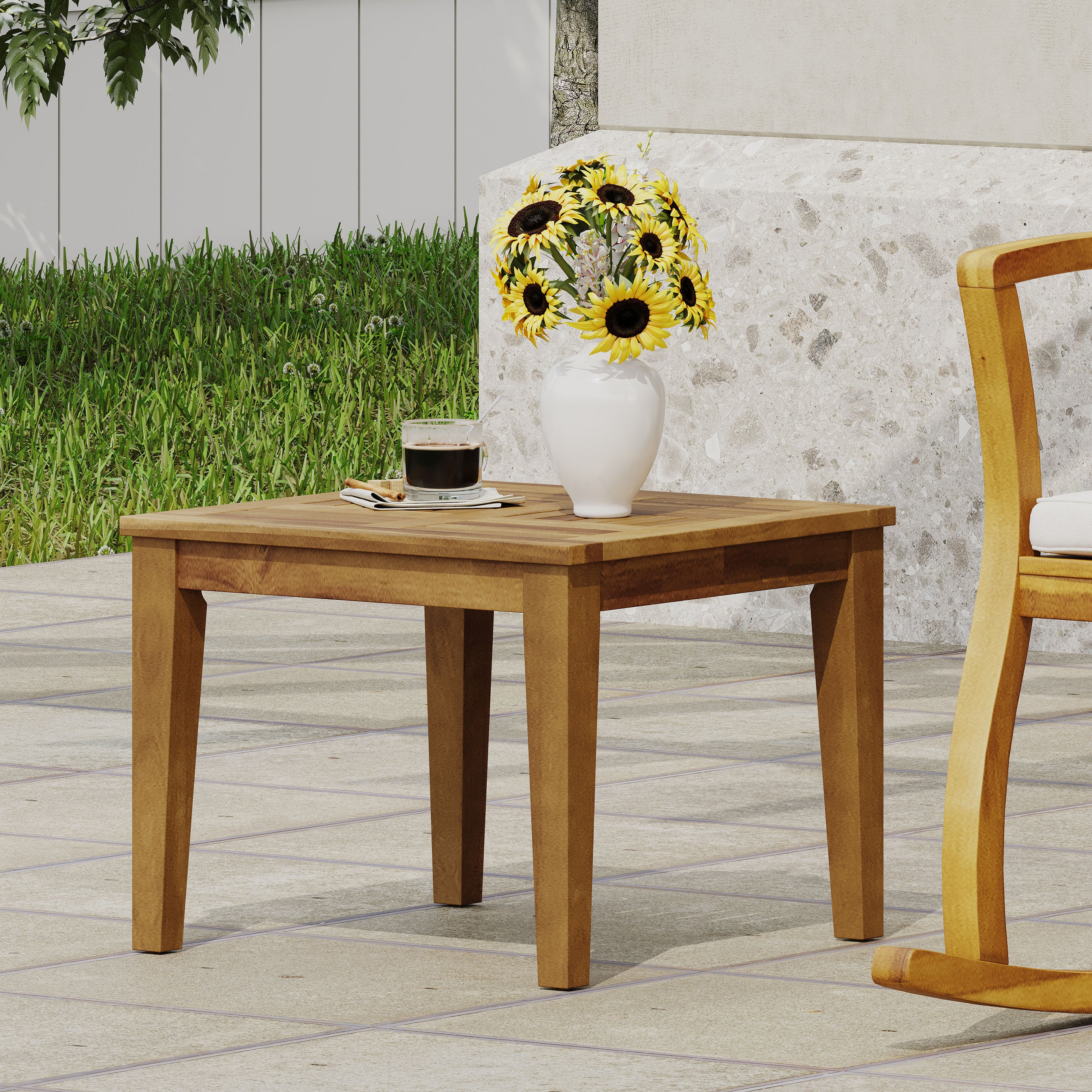 HAMPTON WOOD SIDE TABLE--1