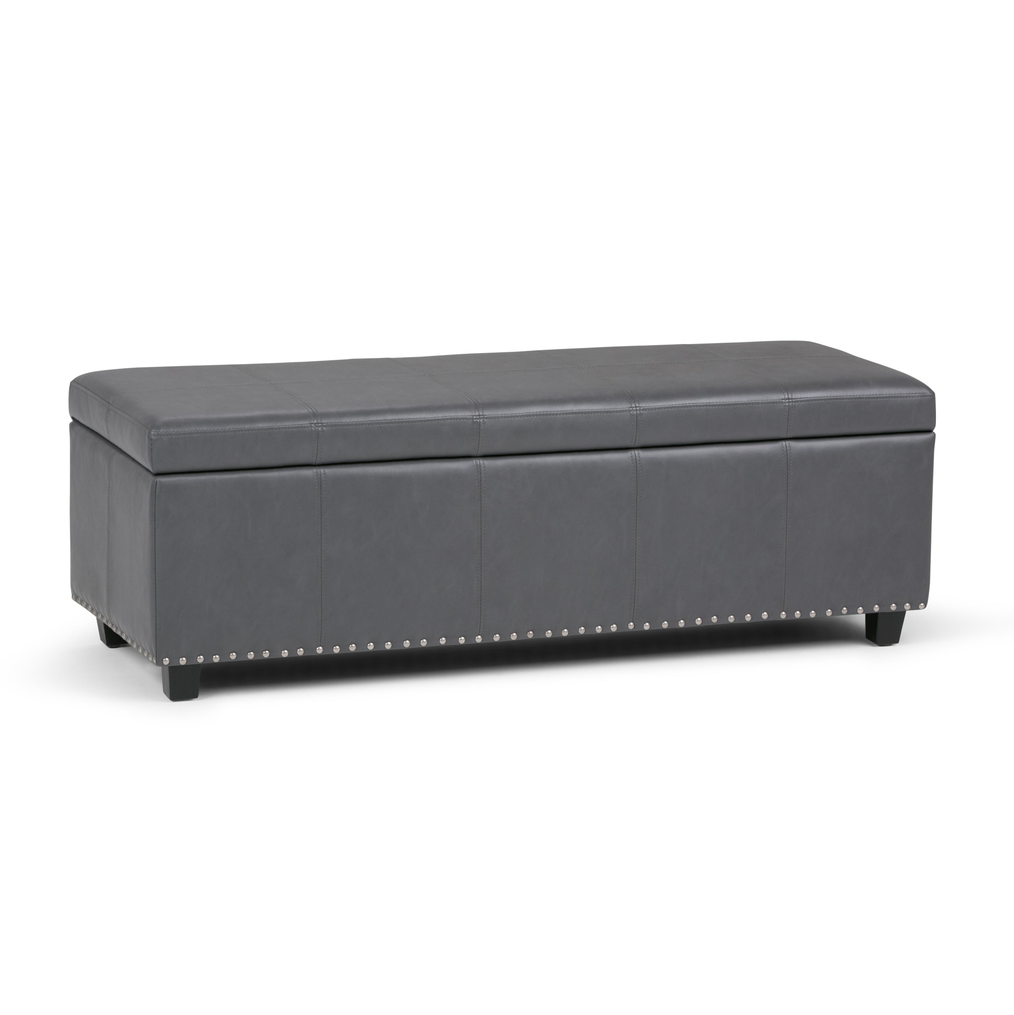 Kingsley - Large Storage Ottoman - Stone Grey--1