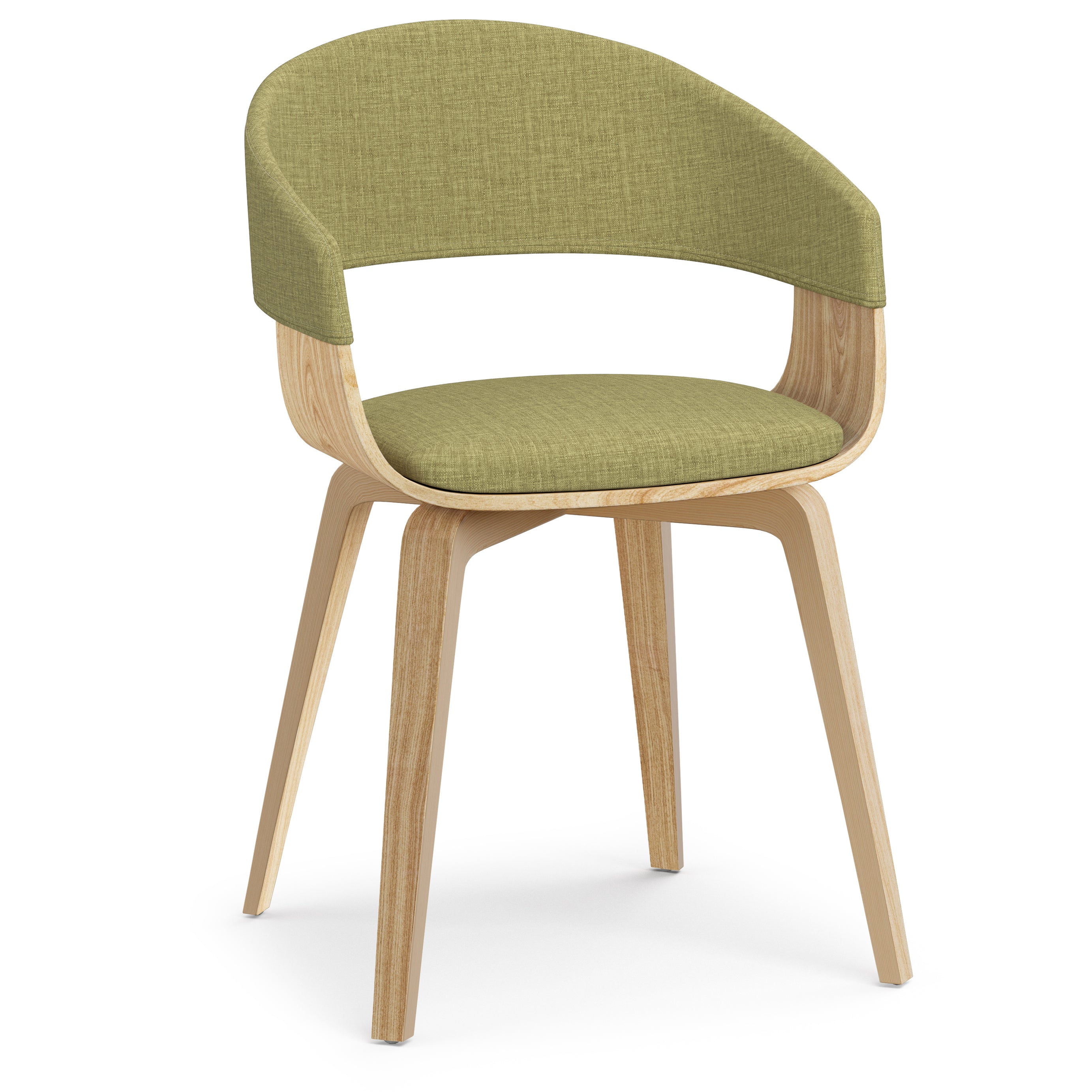 Lowell - Bentwood Dining Chair - Acid Green / Light Brown--1