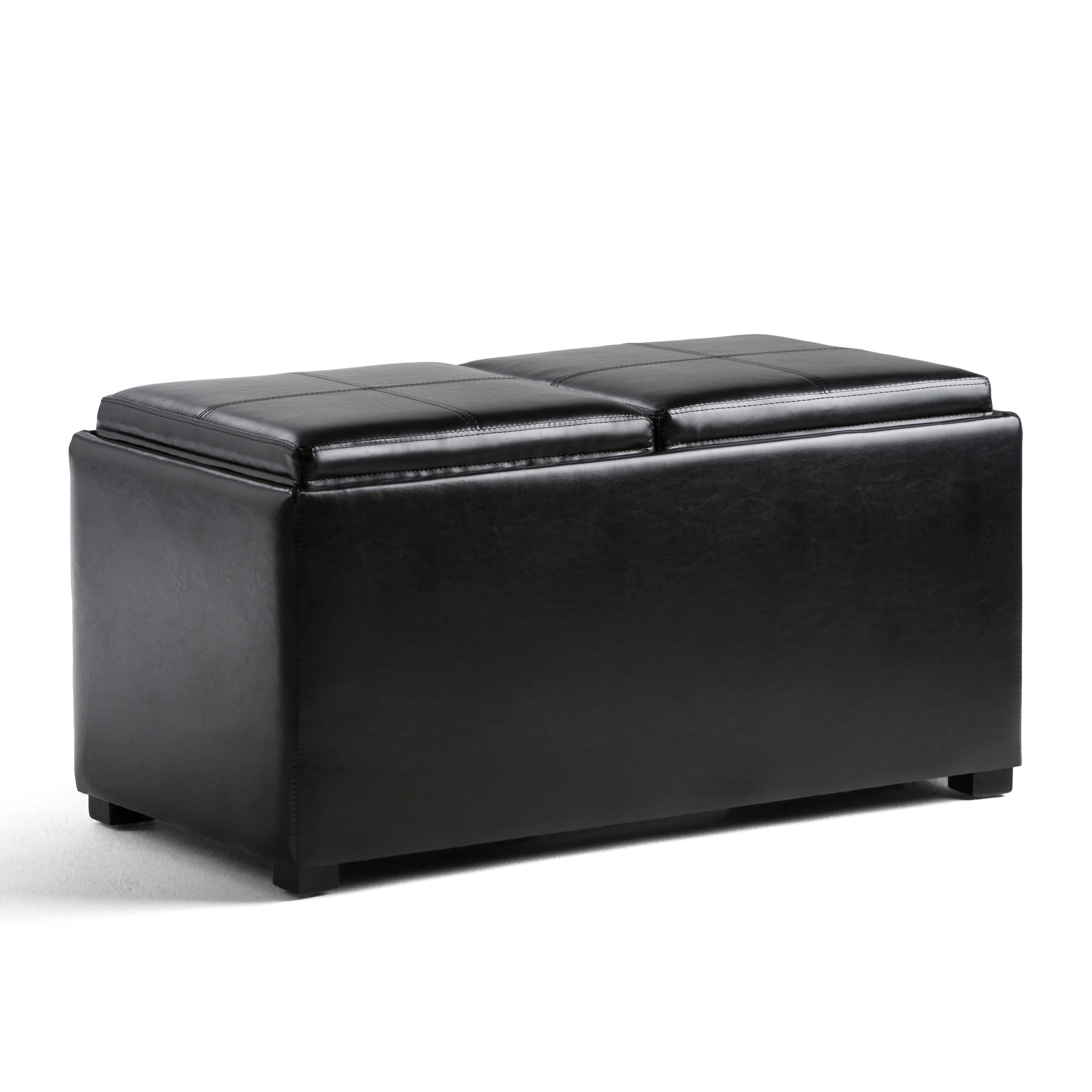 Avalon - 5 Piece Storage Ottoman - Midnight Black--1