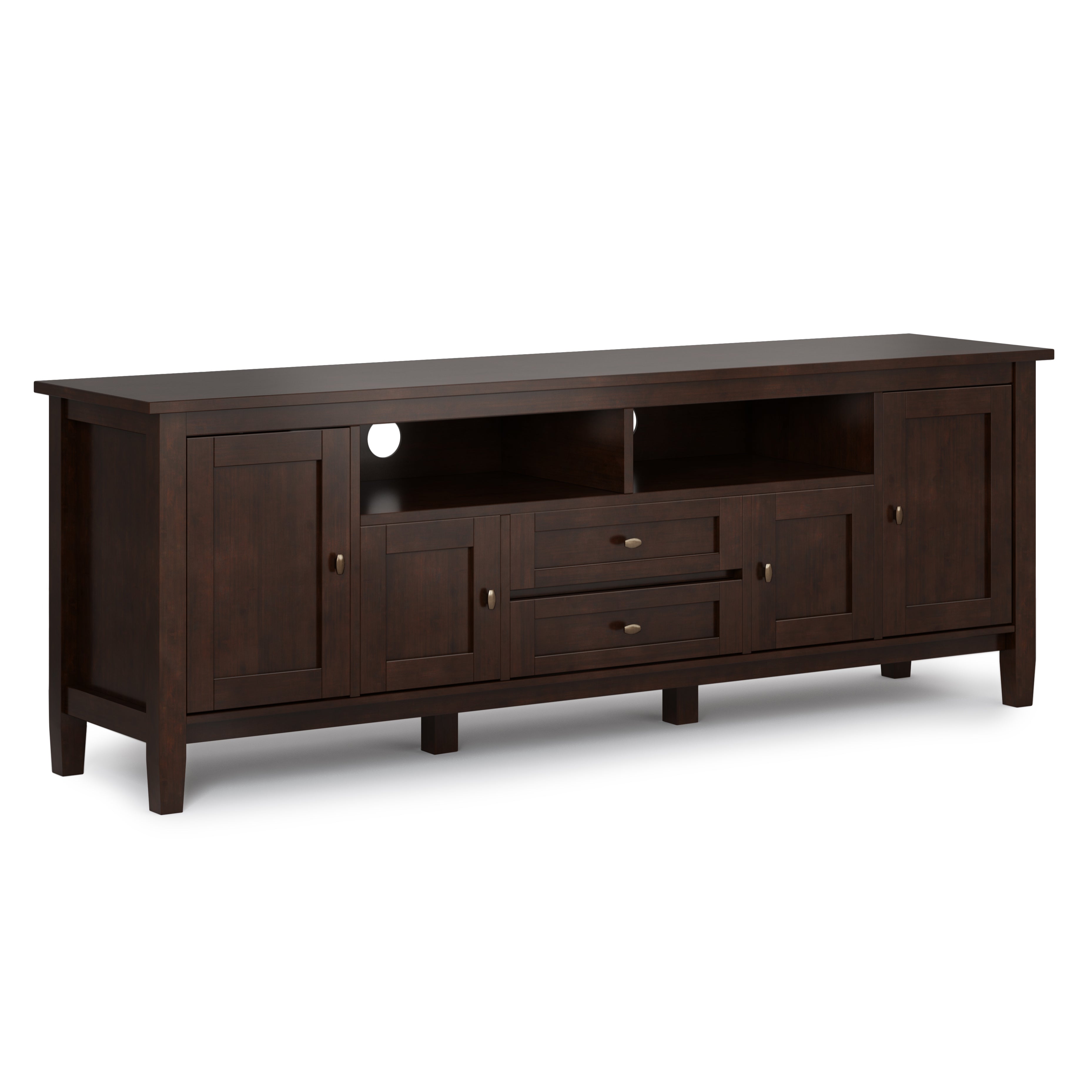 Warm Shaker - 72" TV Media Stand - Russet Brown--1