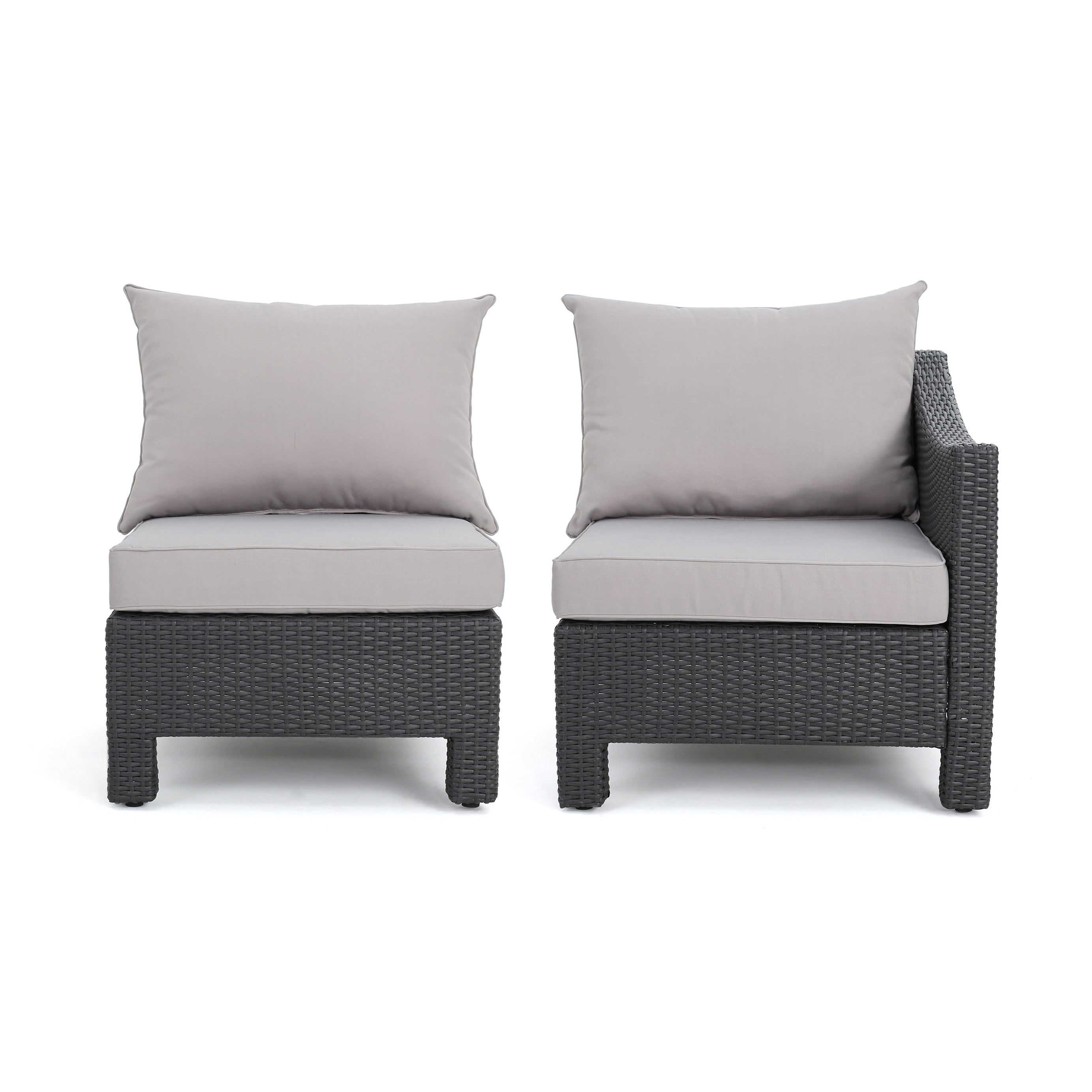 ANTIBES V SHAPE SOFA SET GREY - R ARM--1