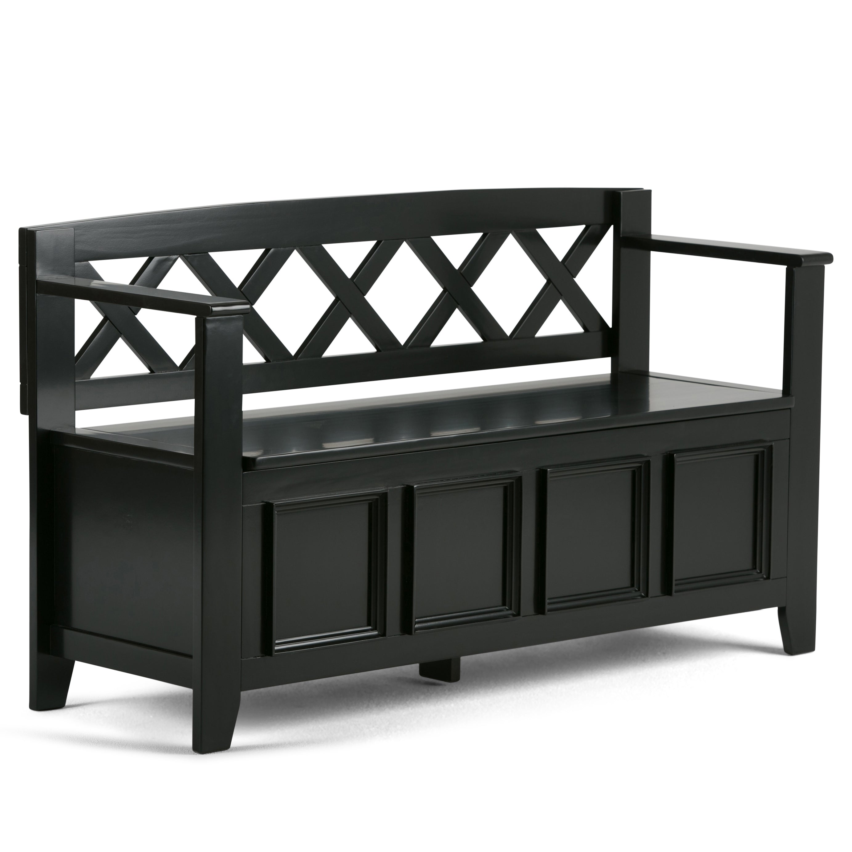 Amherst - Entryway Storage Bench - Black--1