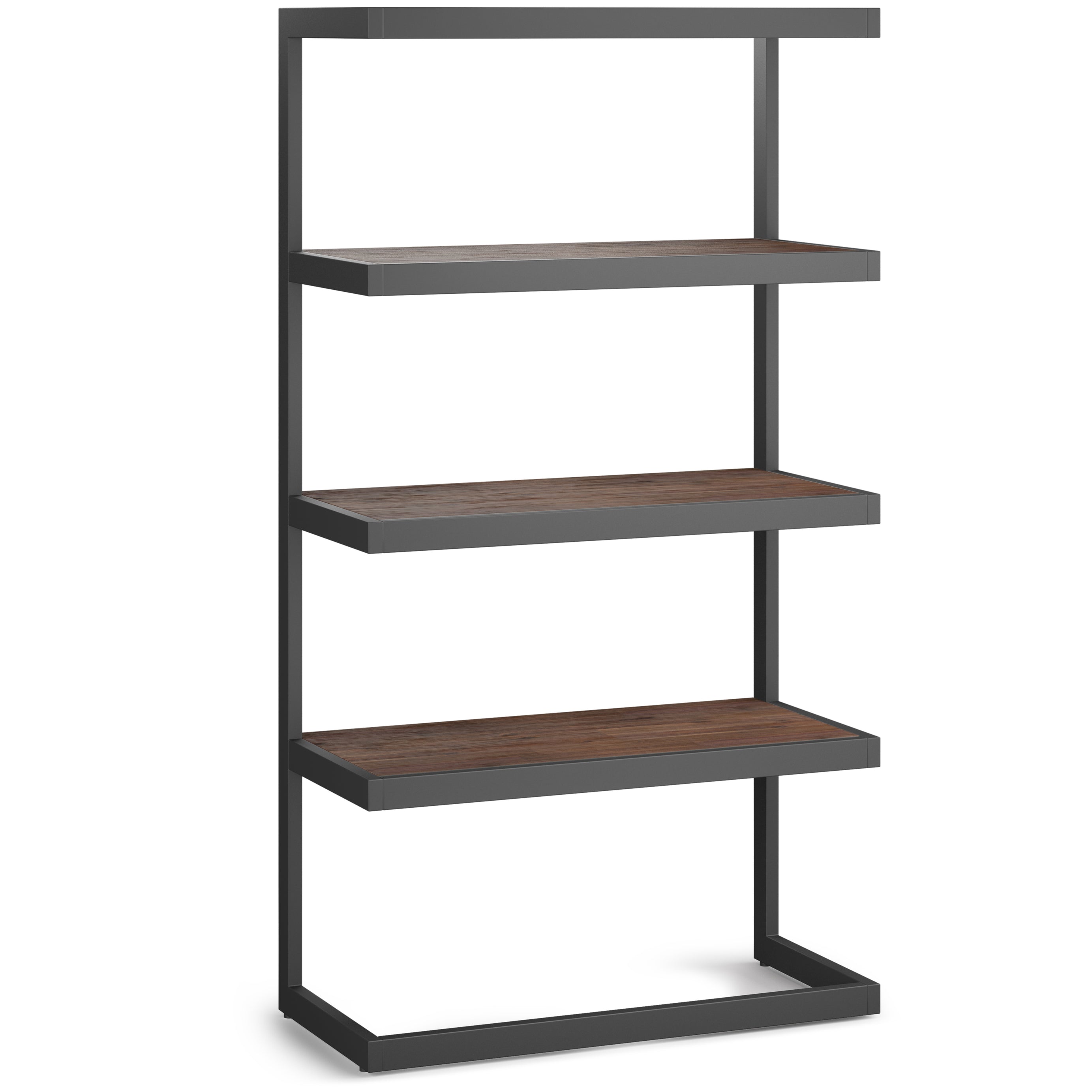 Erina - Bookcase - Distressed Charcoal Brown--1