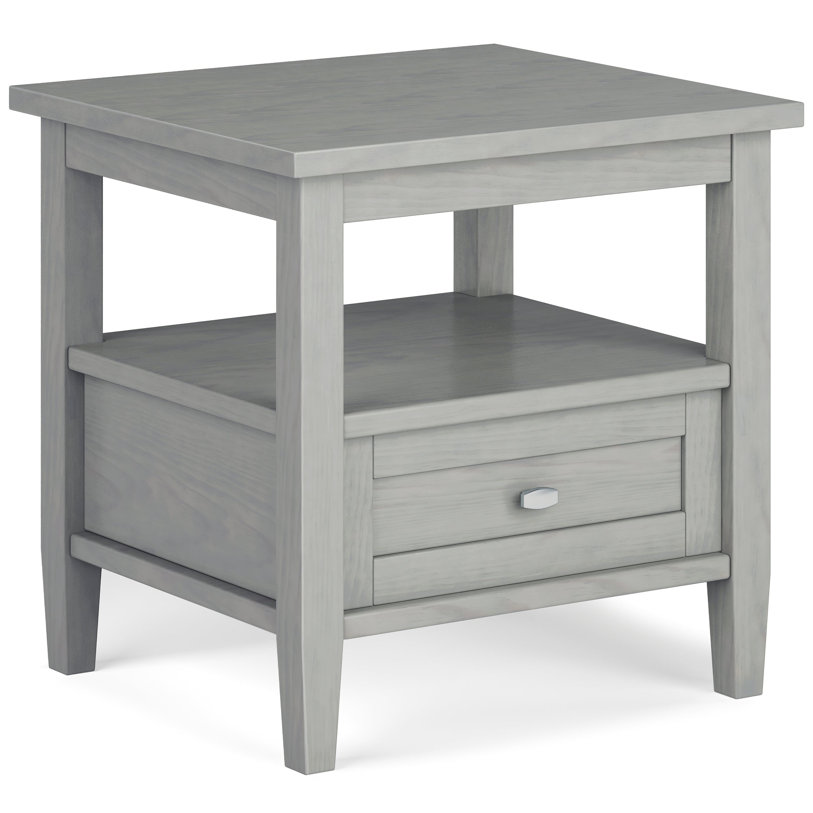 Warm Shaker - End Table - Fog Grey--1