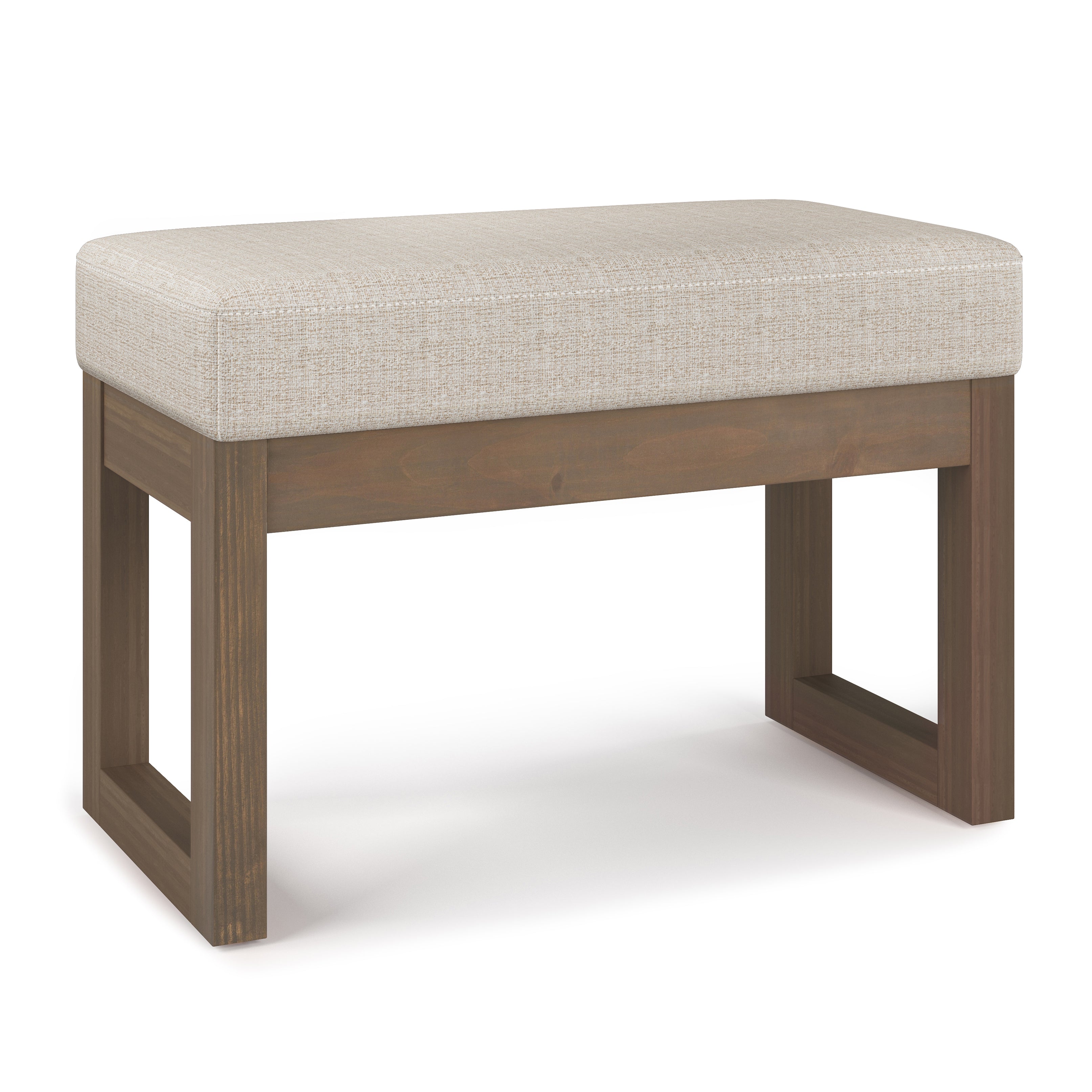 Milltown - Footstool Small Ottoman Bench - Platinum--1