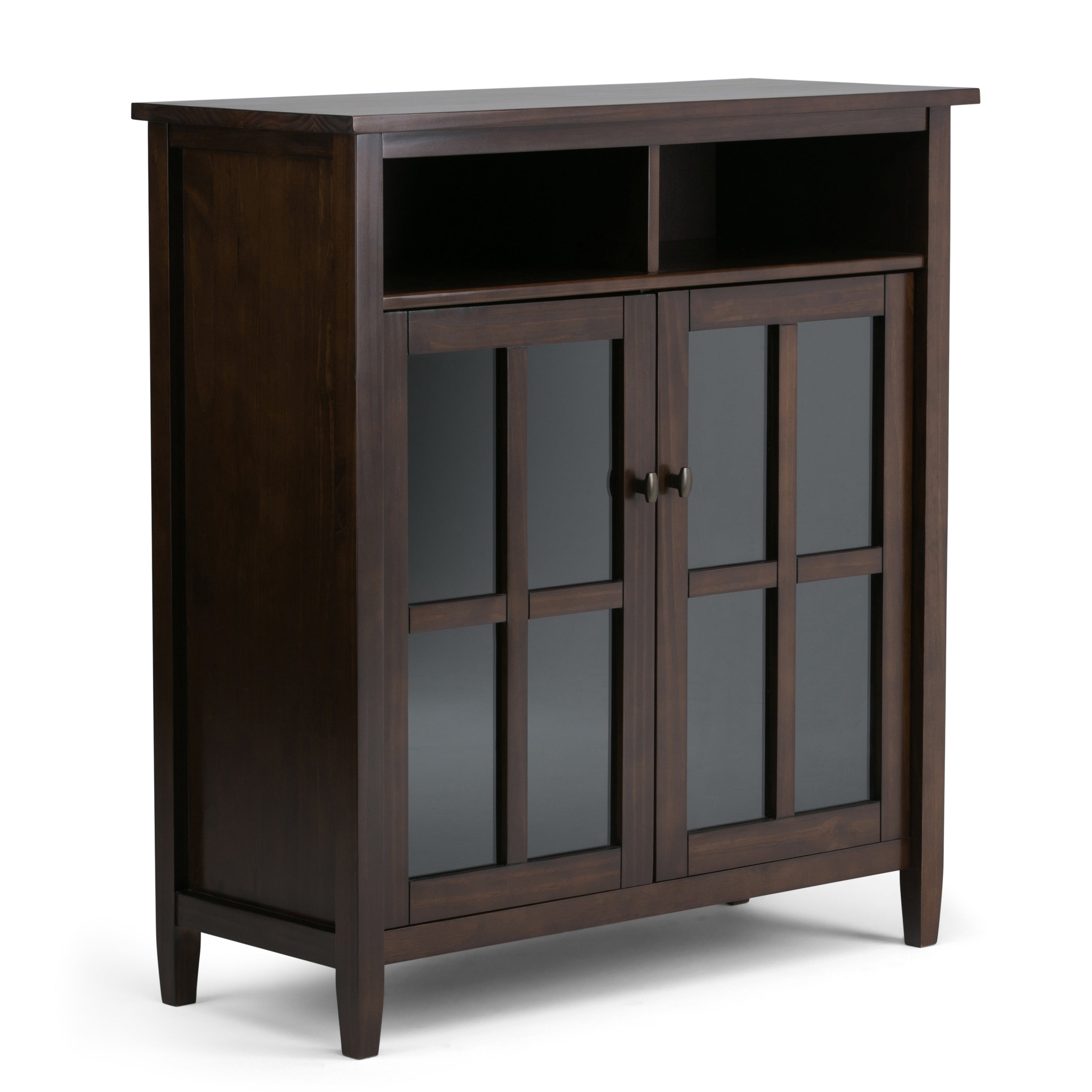 Warm Shaker - Medium Storage Media Cabinet - Tobacco Brown--1