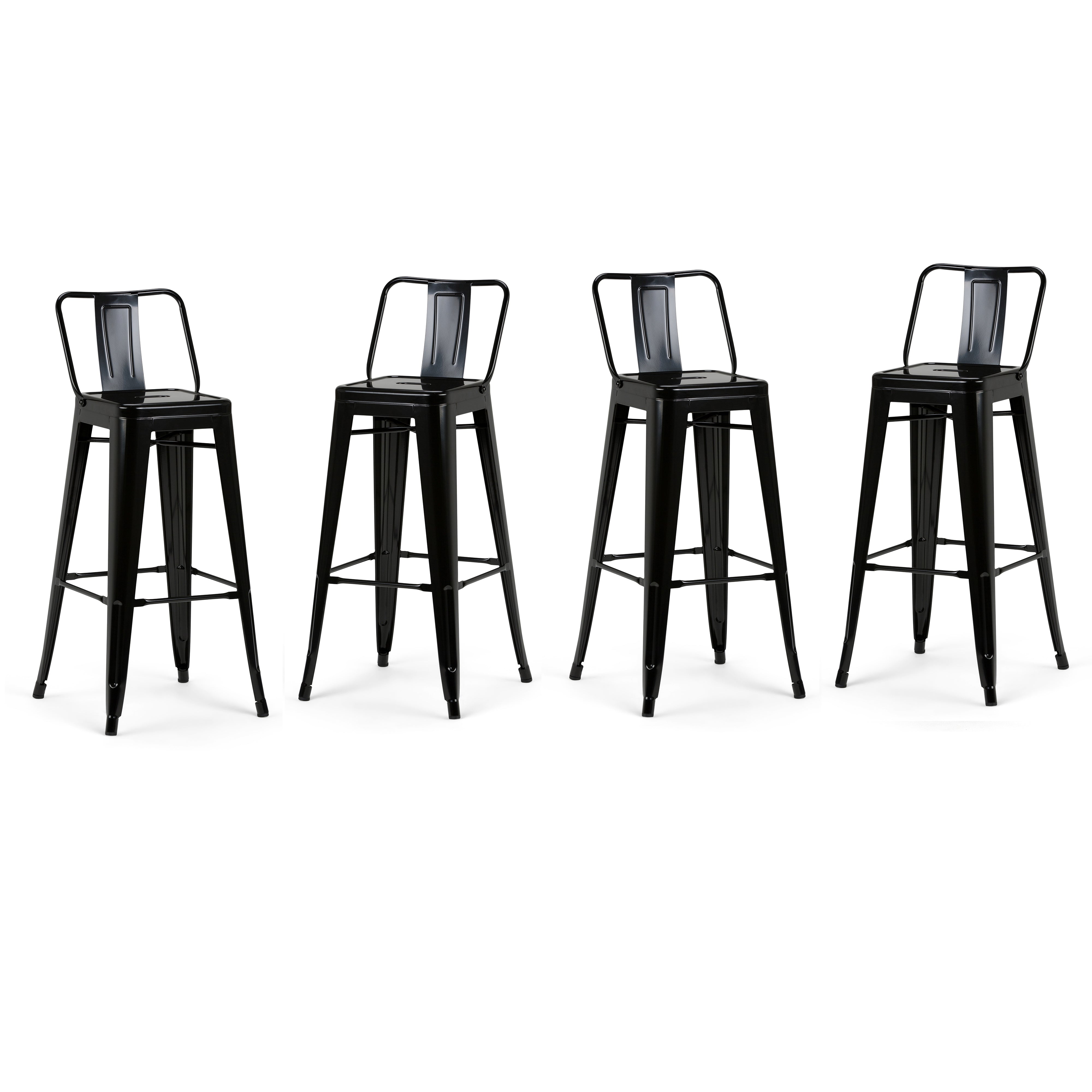 Rayne - 30" Metal Bar Stool (Set of 4) - Black--1