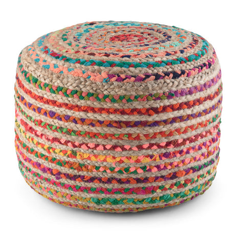 Margo - Round Pouf - Multi Color--1