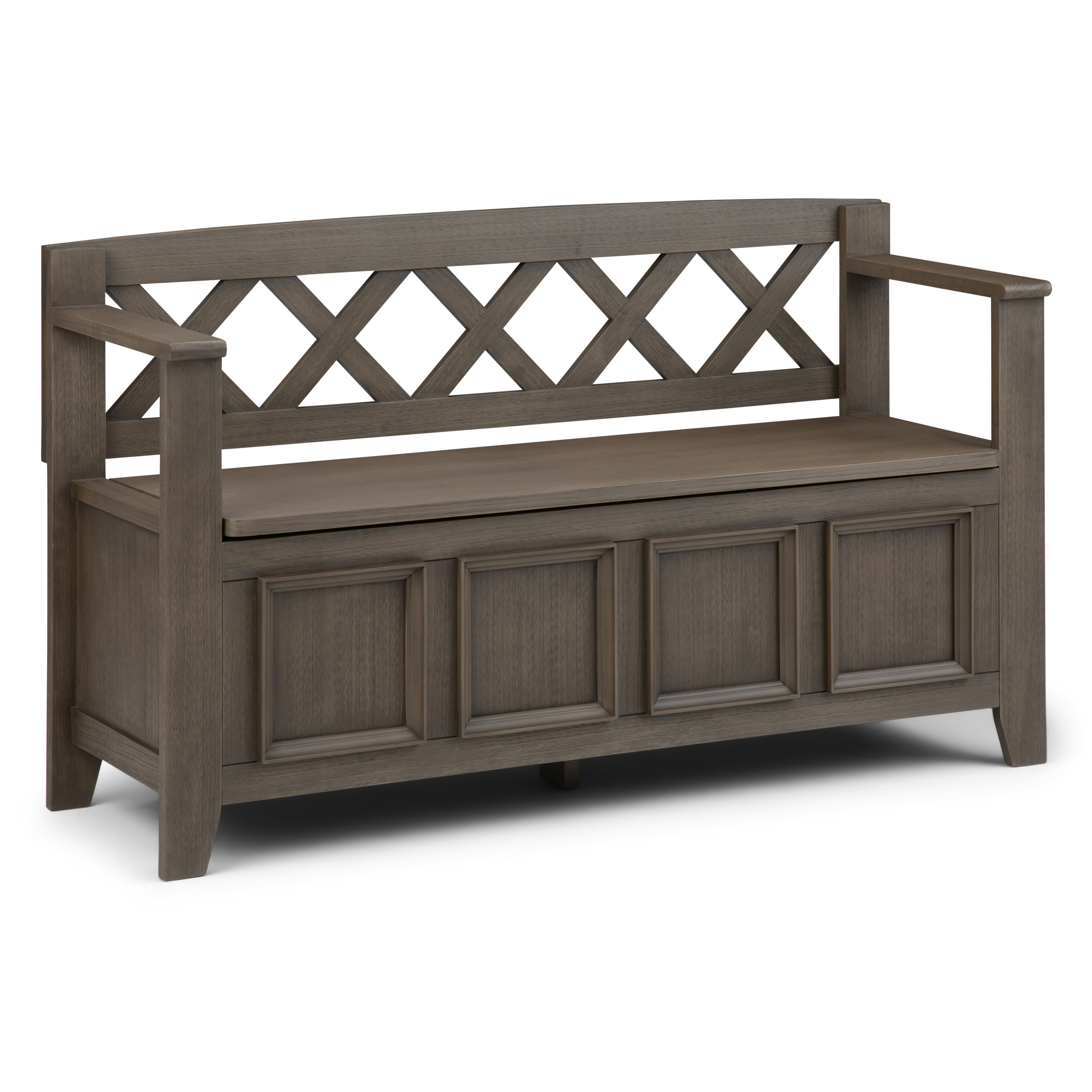 Amherst - Entryway Storage Bench - Farmhouse Grey--1