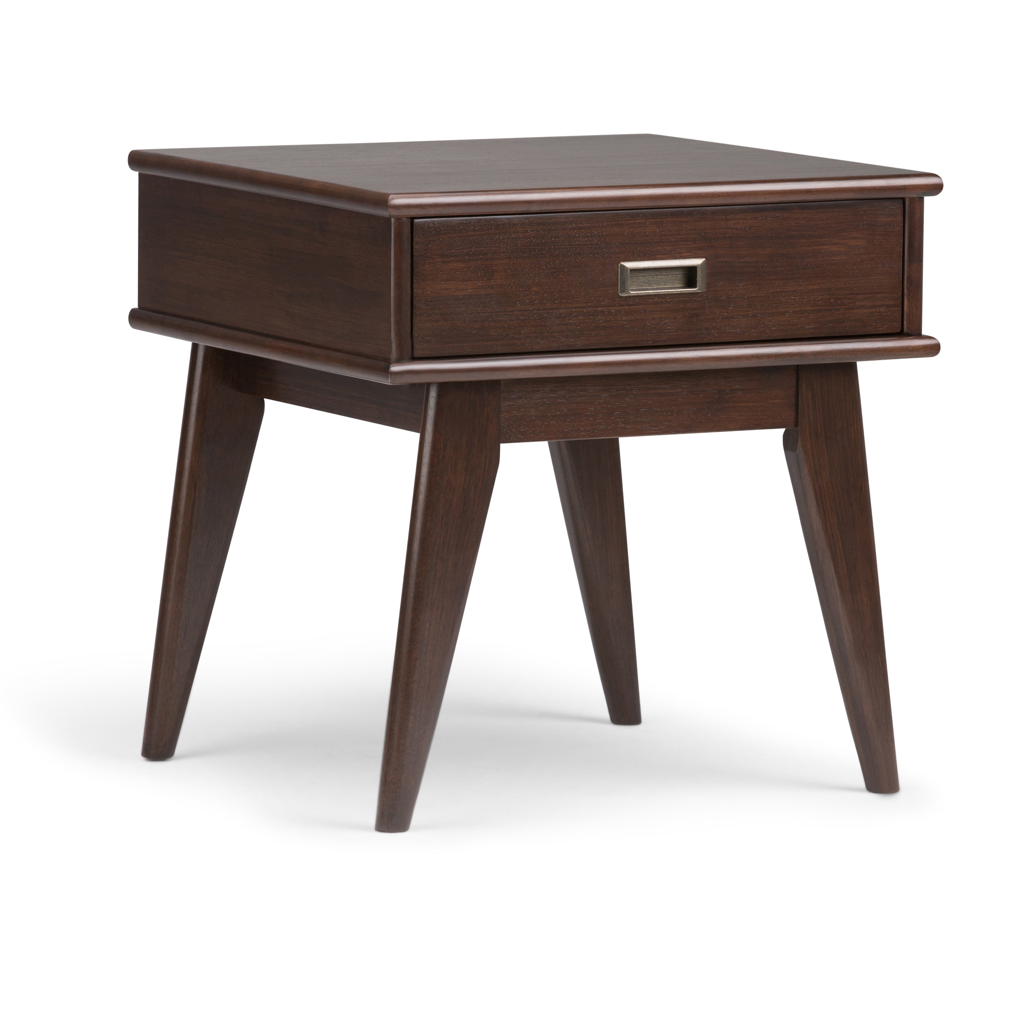 Draper - Mid Century End Table - Medium Auburn Brown--1