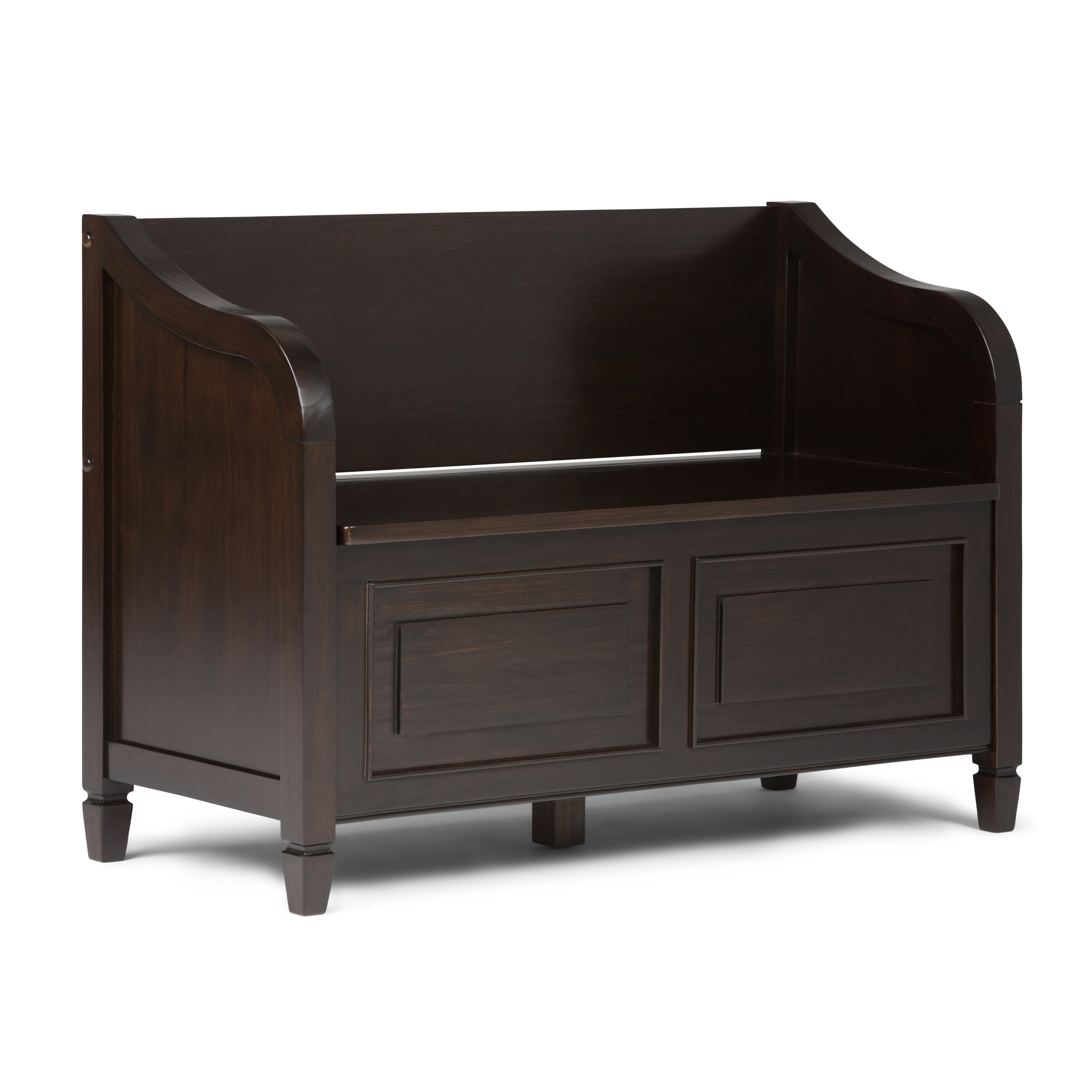 Connaught - Entryway Storage Bench - Dark Chestnut Brown--1